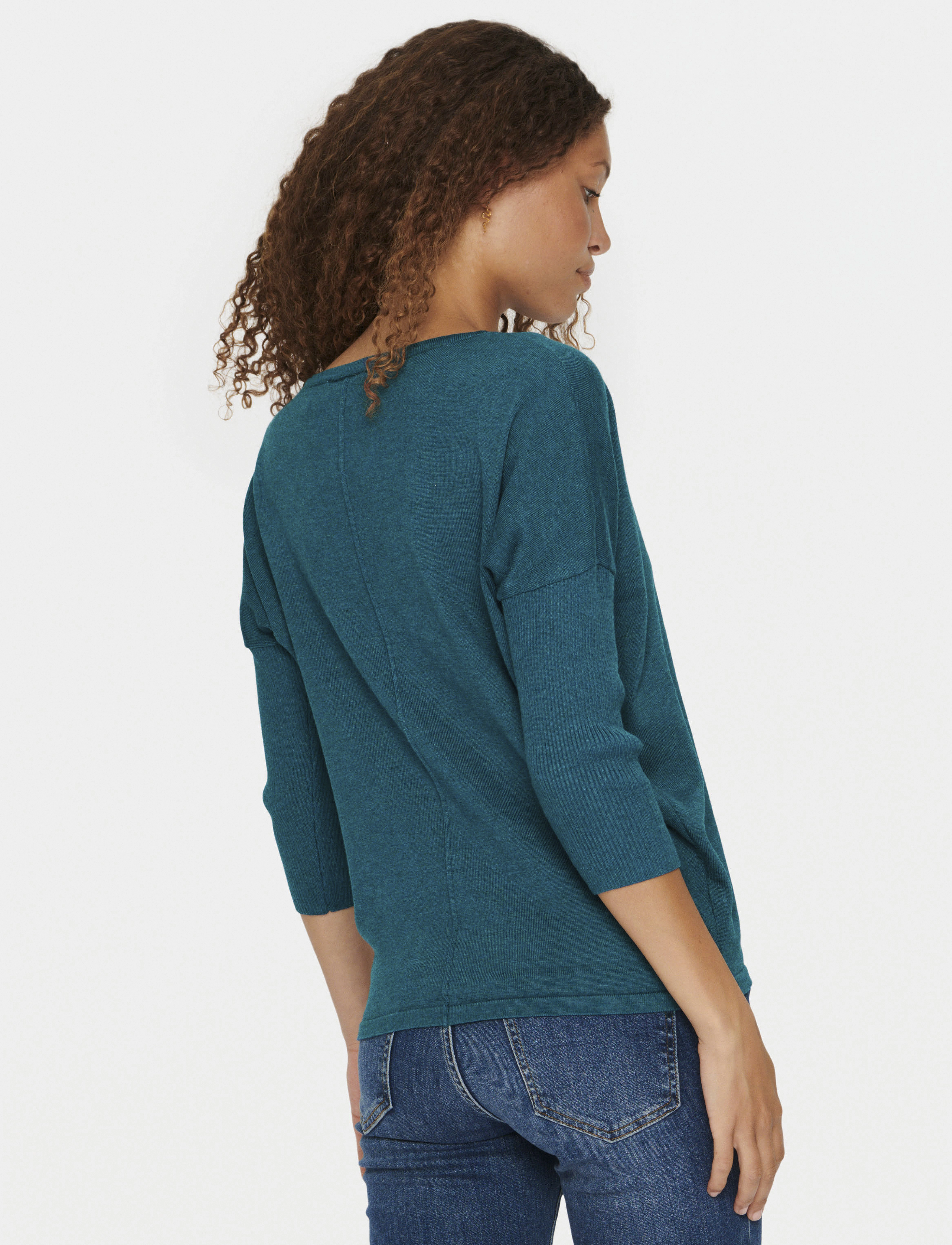Saint Tropez - A2561, MilaSZ R-Neck Pullover - laveste priser - reflecting pond melange - 4