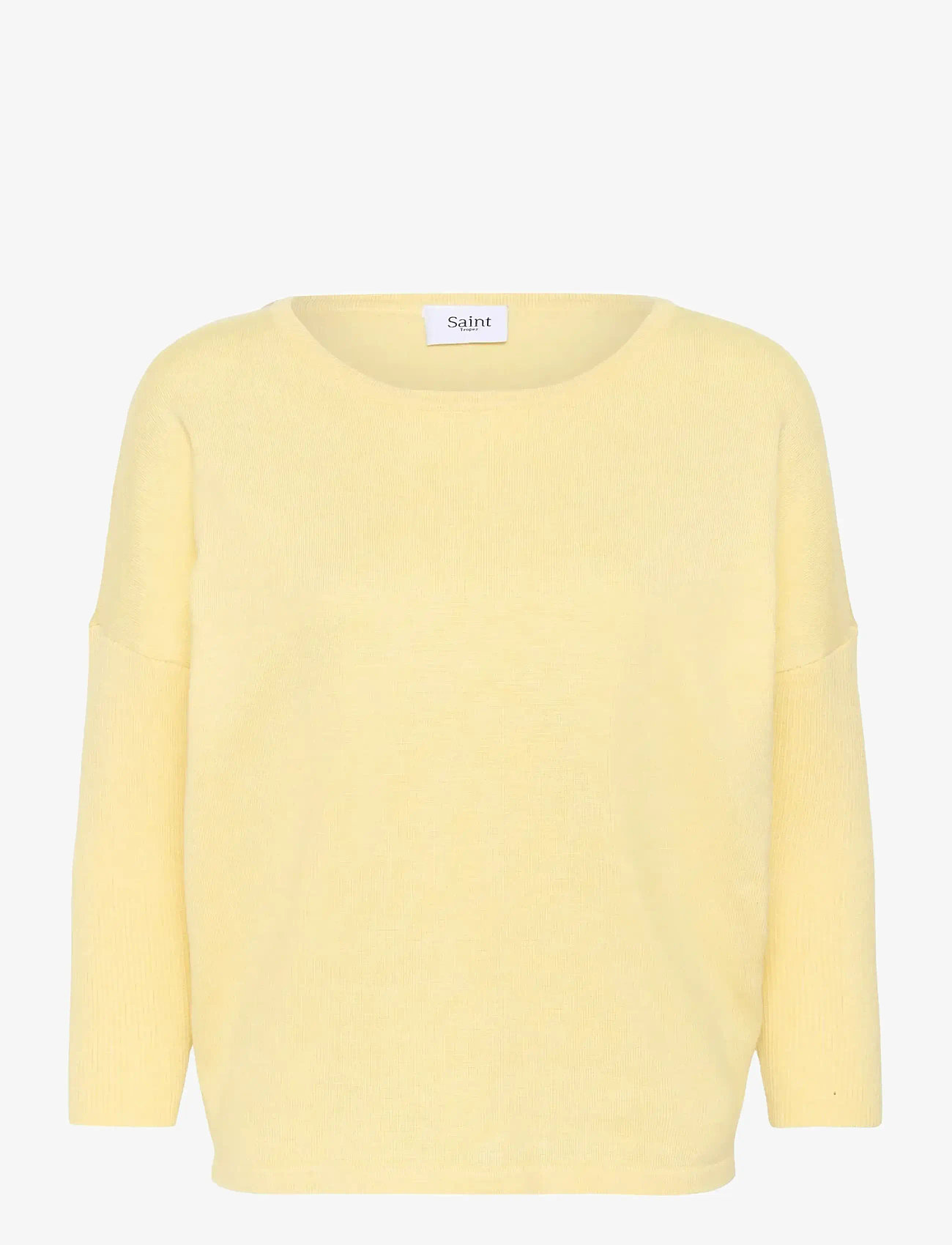 Saint Tropez - A2561, MilaSZ R-Neck Pullover - jumpers - pineapple slice melange - 1
