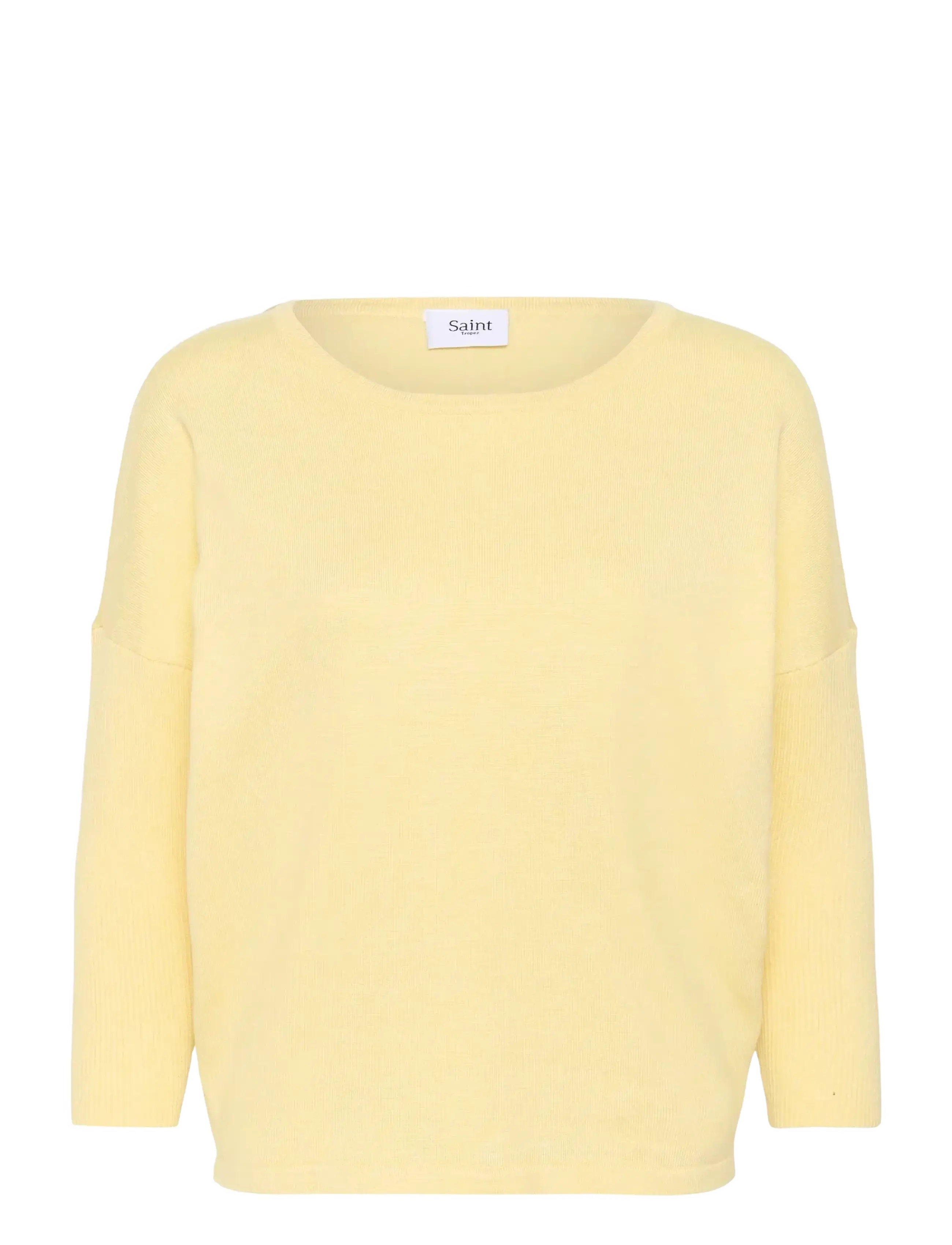 Saint Tropez A2561, MilaSZ R-Neck Pullover - Strik - PINEAPPLE SLICE MELANGE / yellow