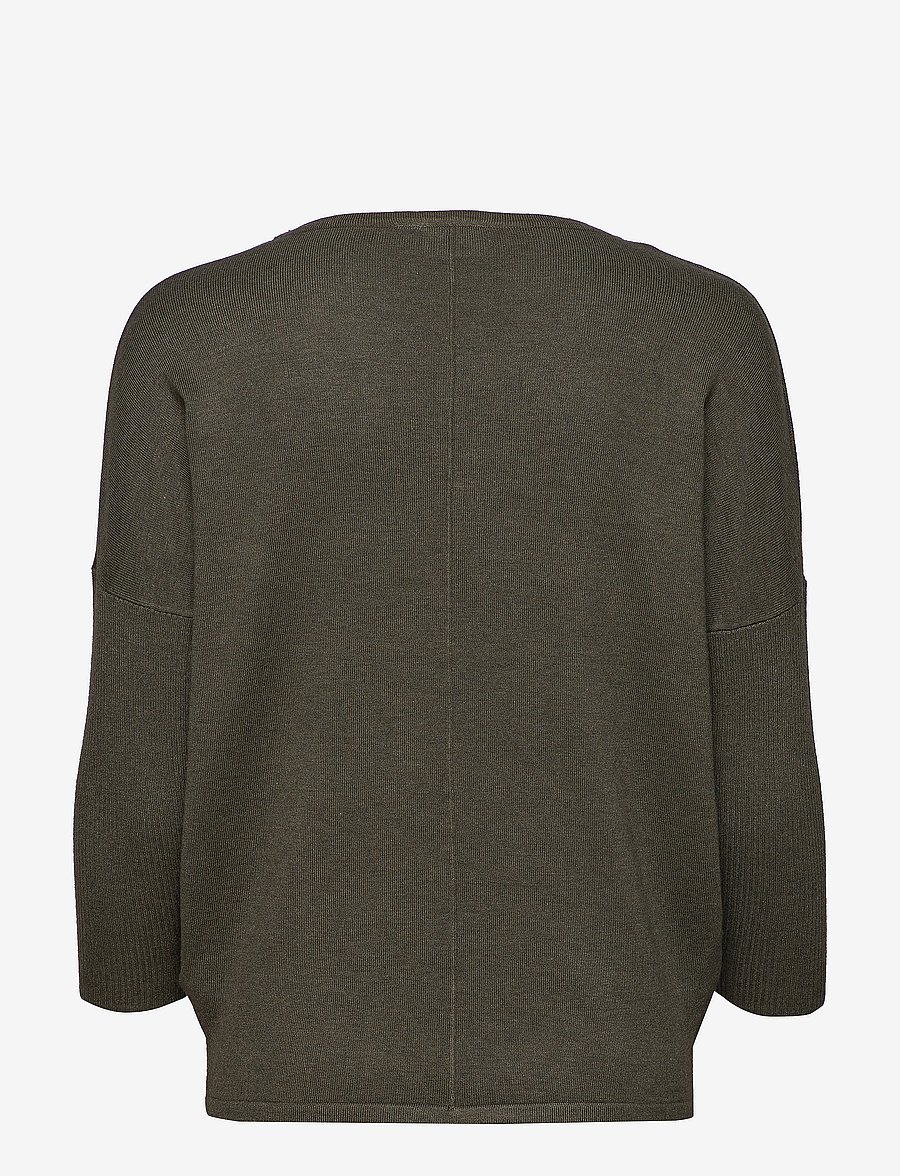 Saint Tropez - A2561, MilaSZ R-Neck Pullover - pullover - army green melange - 2