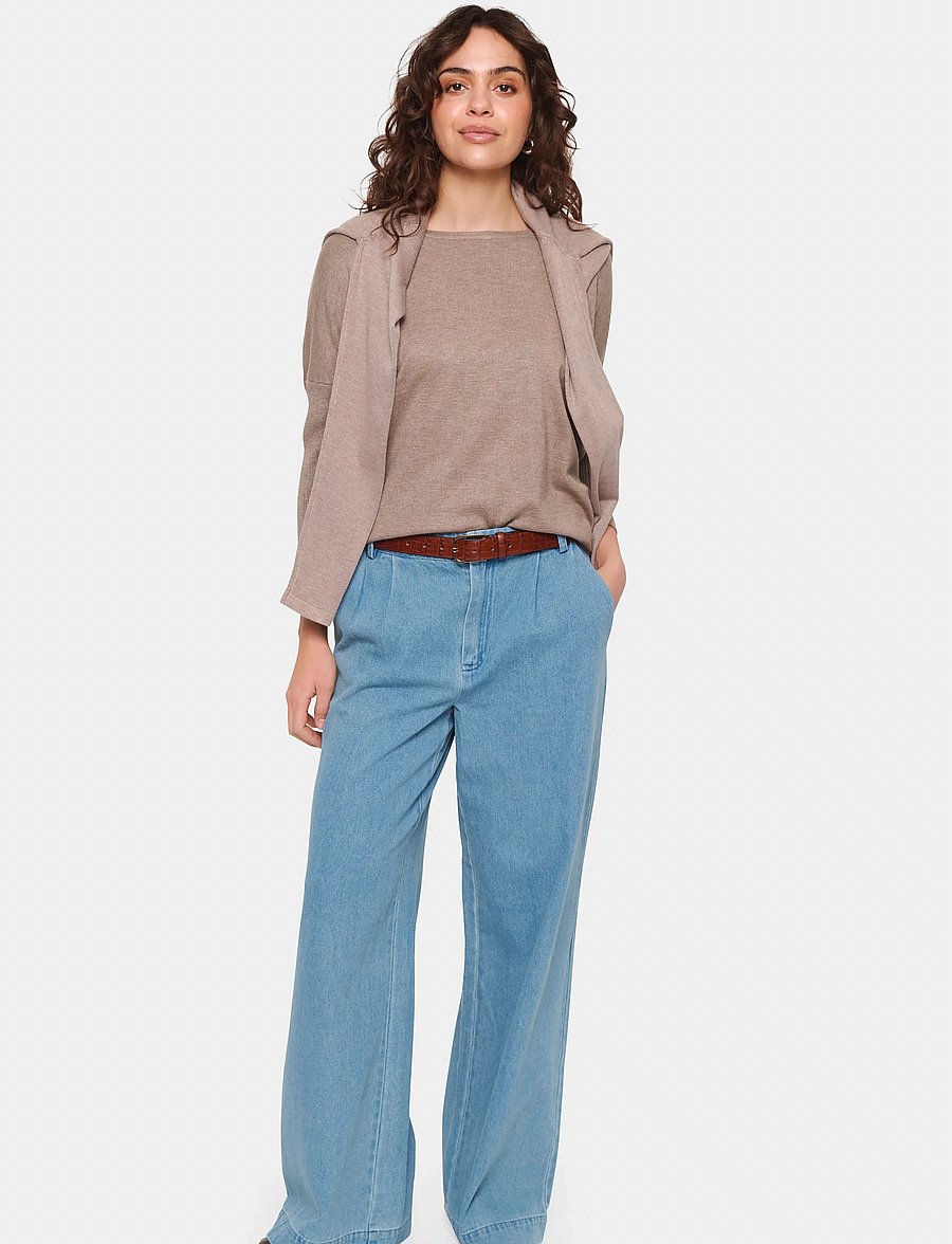 Saint Tropez - A2561, MilaSZ R-Neck Pullover - pullover - atmos melange - 3