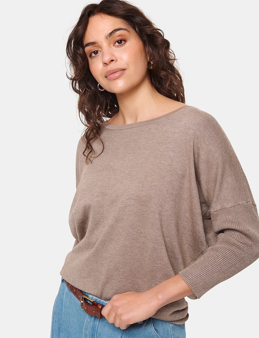 Saint Tropez - A2561, MilaSZ R-Neck Pullover - pullover - atmos melange - 5