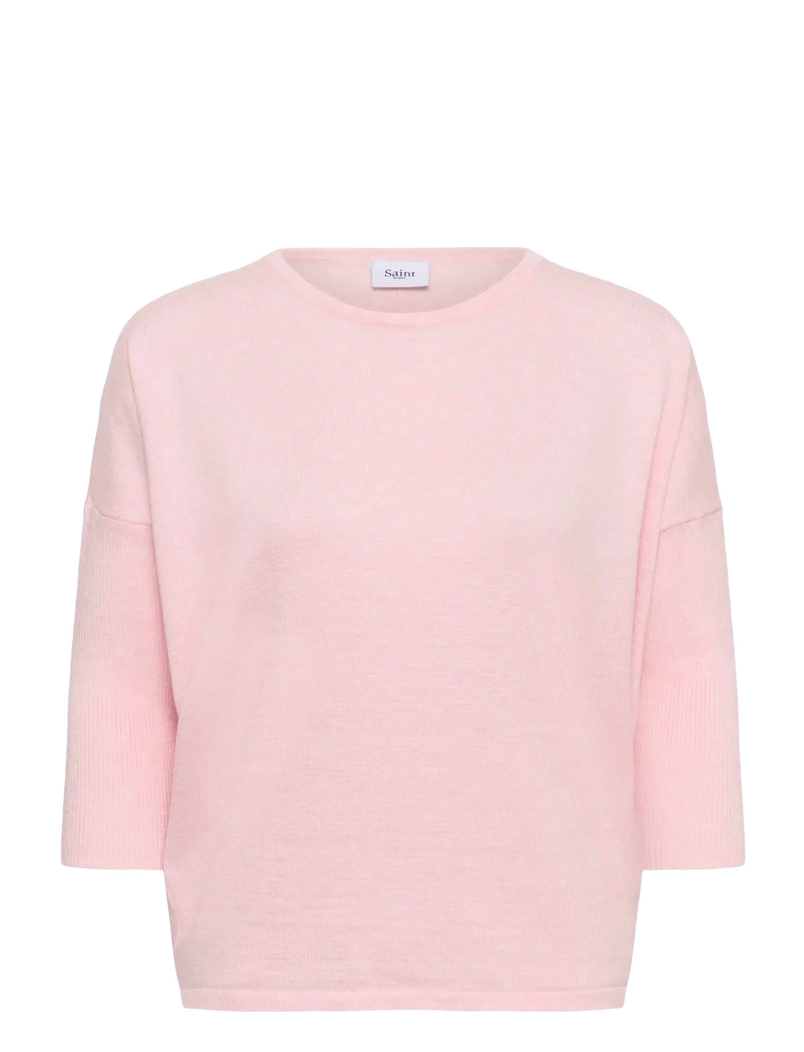 Saint Tropez A2561, MilaSZ R-Neck Pullover - Strik - BALLERINA MELANGE / pink/rose