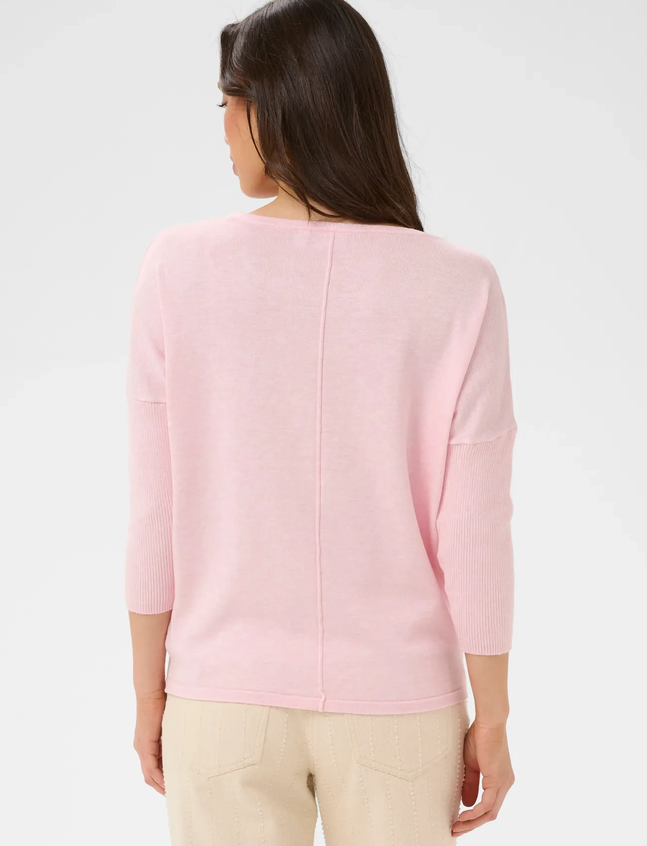 Saint Tropez - A2561, MilaSZ R-Neck Pullover - jumpers - ballerina melange - 4