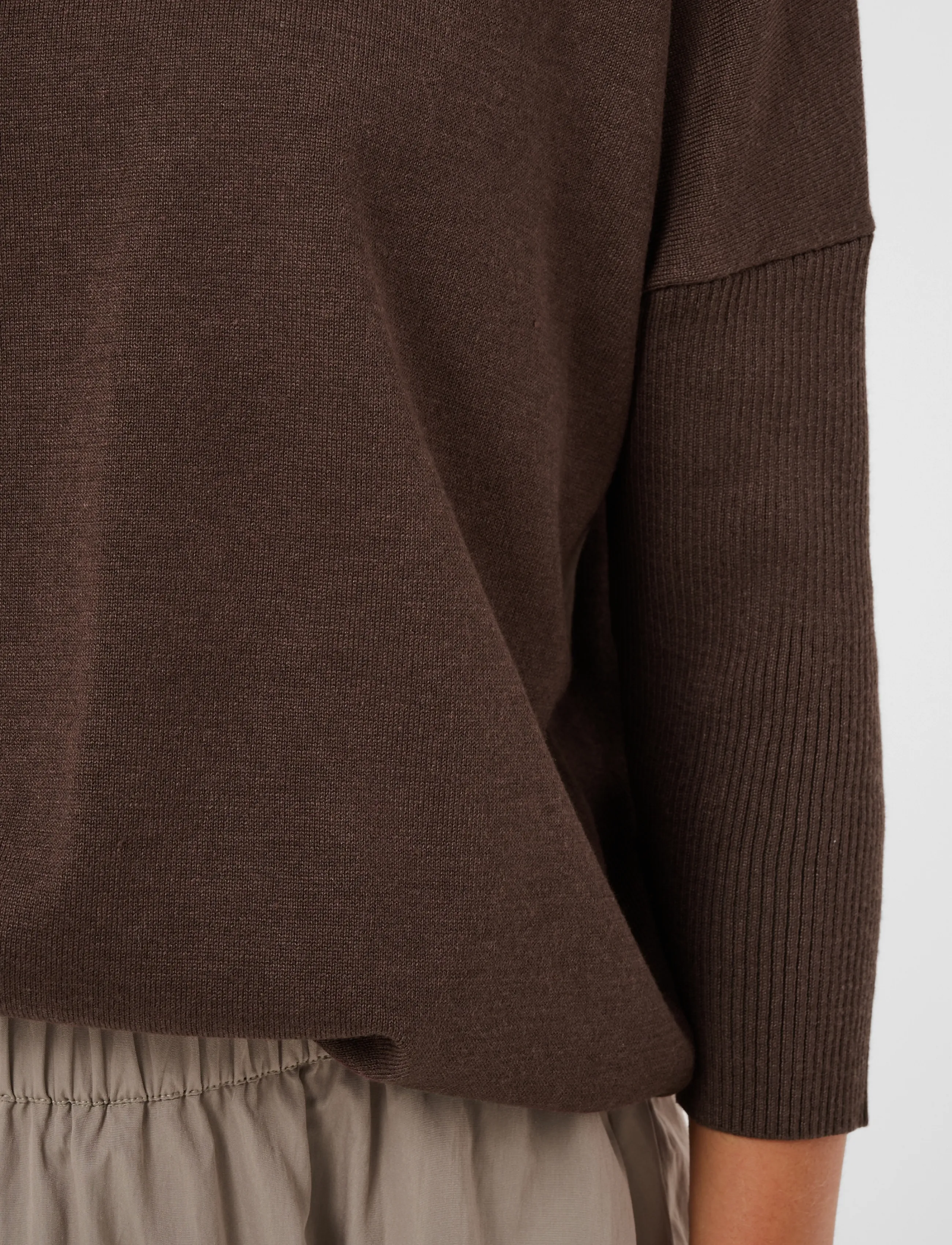 Saint Tropez - A2561, MilaSZ R-Neck Pullover - jumpers - bracken melange - 4