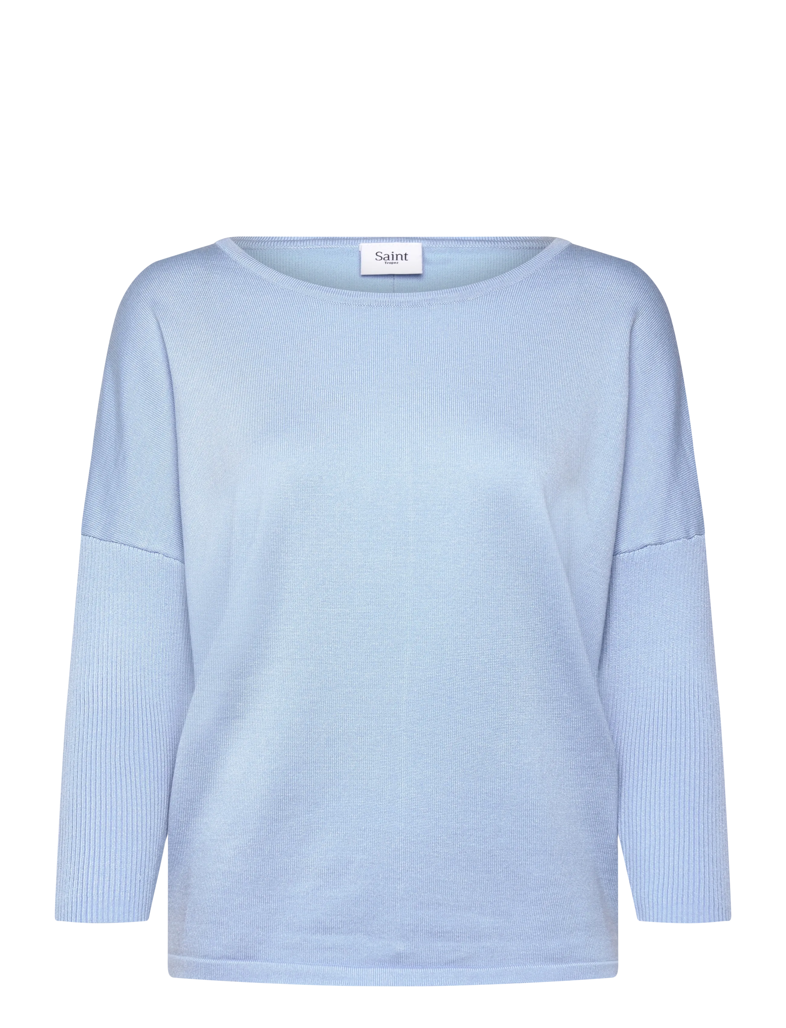 Saint Tropez A2561, MilaSZ R-Neck Pullover - Riided - CHAMBRAY BLUE / blue