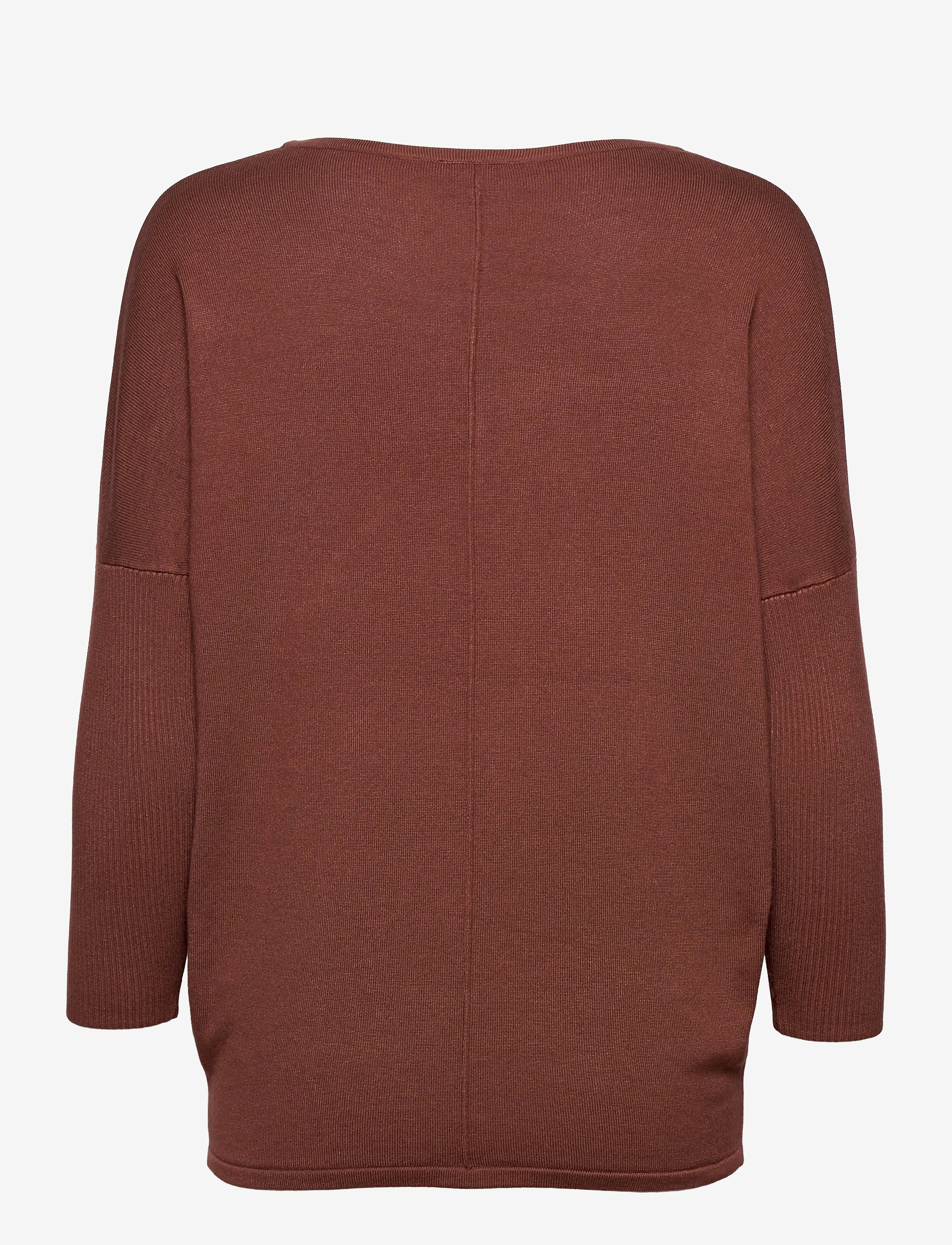 Saint Tropez - A2561, MilaSZ R-Neck Pullover - lägsta priserna - cinnamon - 2
