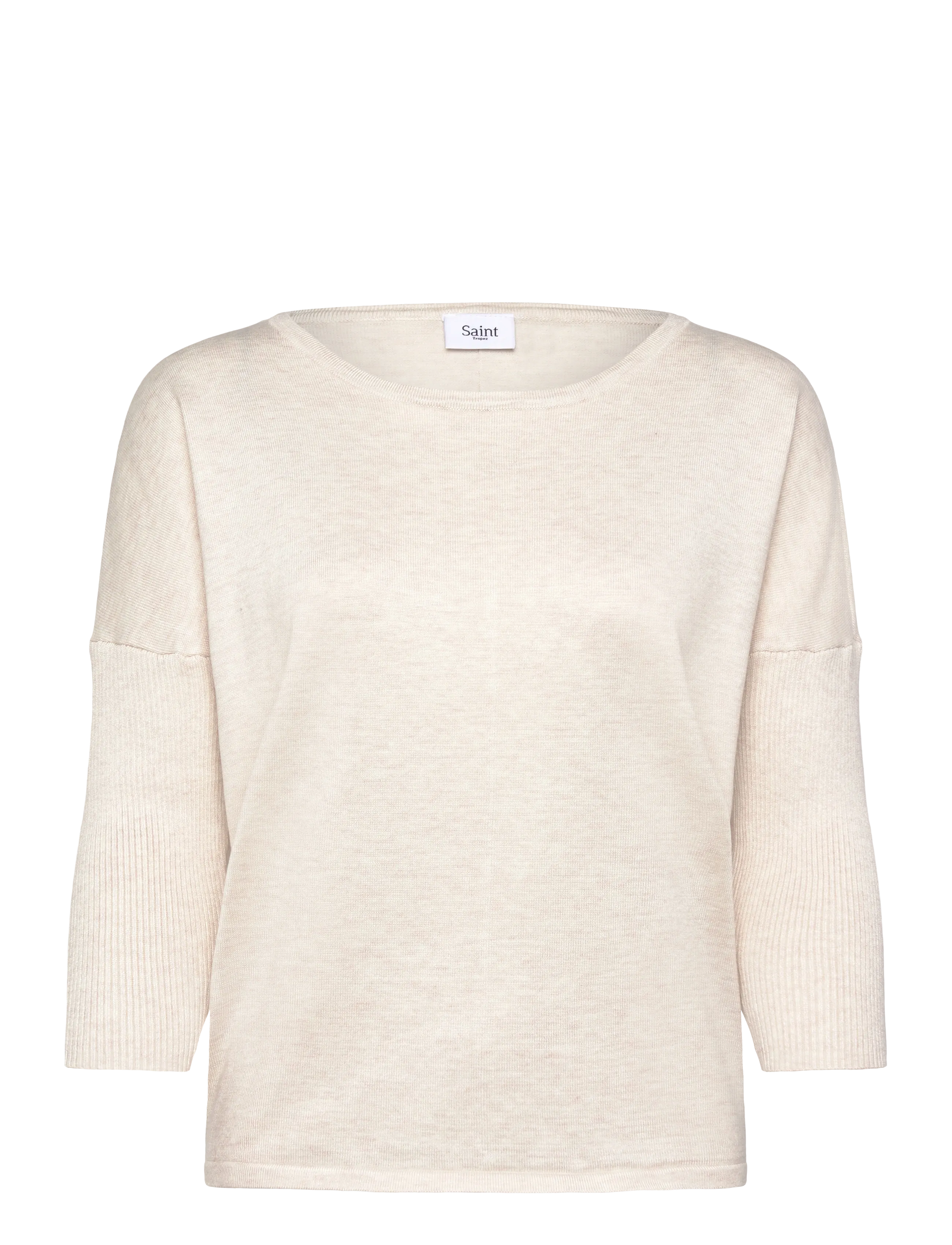 Saint Tropez - A2561, MilaSZ R-Neck Pullover - kampsunid - fog melange - 0