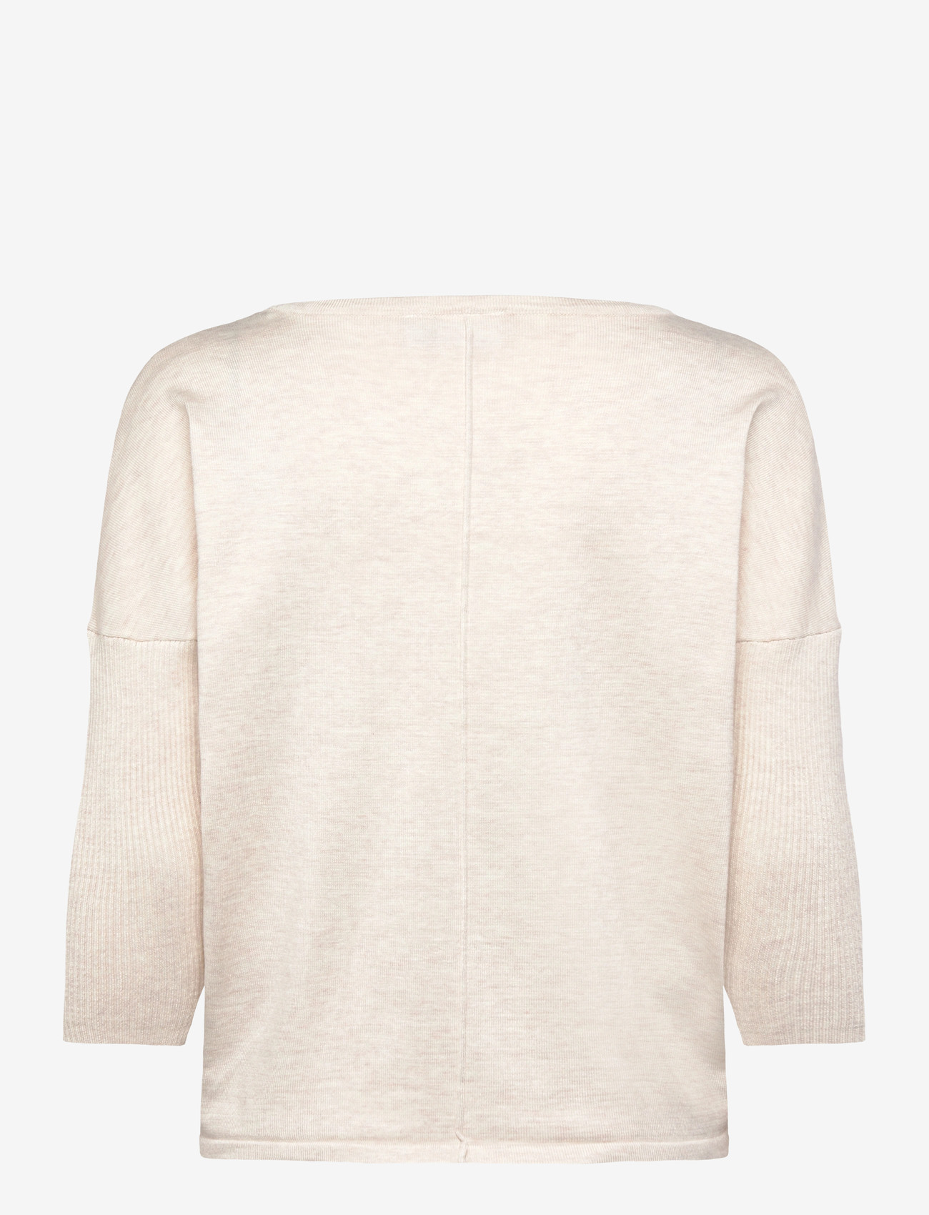 Saint Tropez - A2561, MilaSZ R-Neck Pullover - stickade tröjor - fog melange - 1