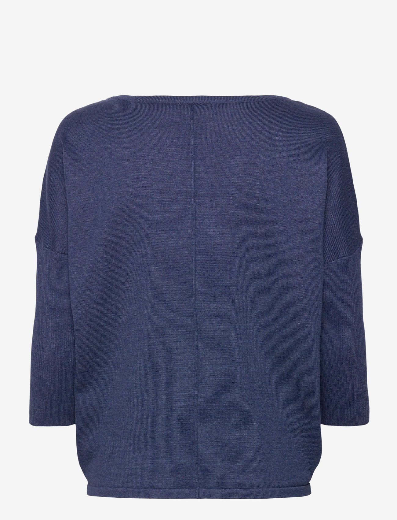 Saint Tropez - A2561, MilaSZ R-Neck Pullover - stickade tröjor - pageant blue melange - 1