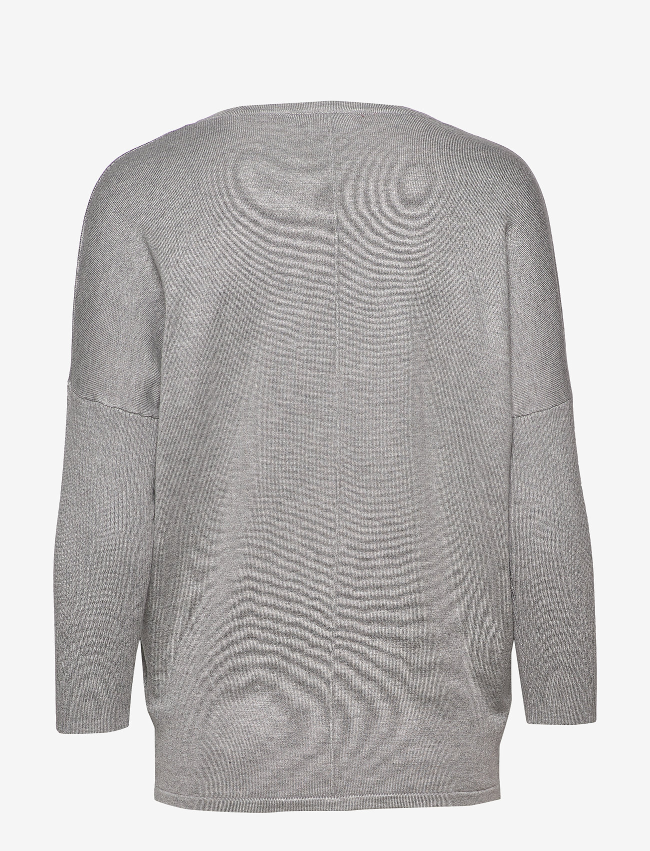Saint Tropez - A2561, MilaSZ R-Neck Pullover - sviitrid - pearl grey mel - 2
