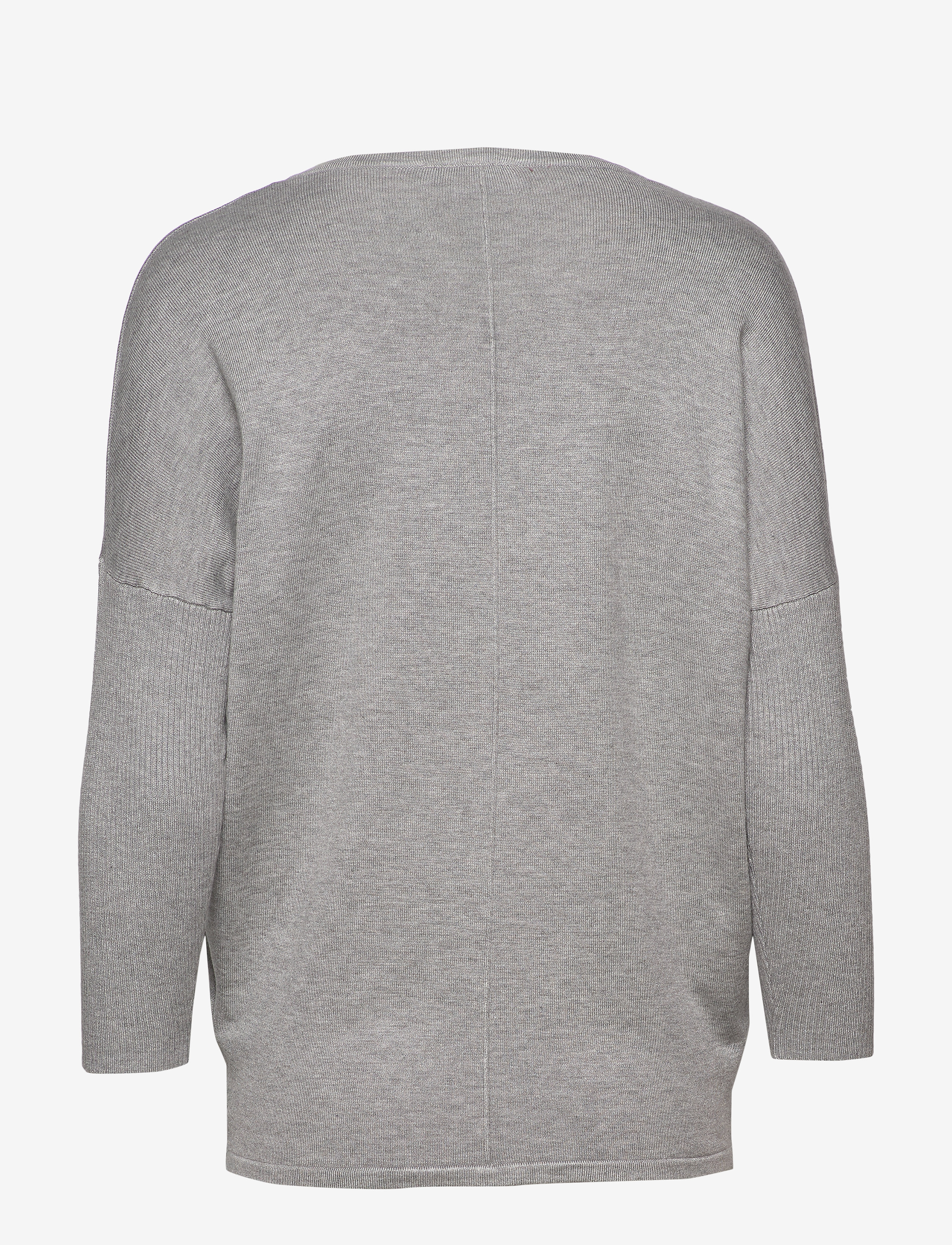 Saint Tropez - A2561, MilaSZ R-Neck Pullover - pullover - pearl grey mel - 2