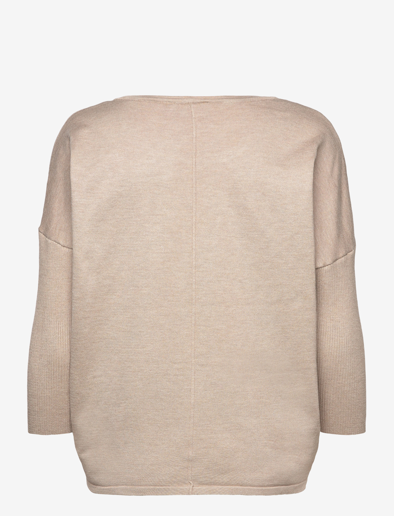 Saint Tropez - A2561, MilaSZ R-Neck Pullover - neulepuserot - plaza taupe melange - 1