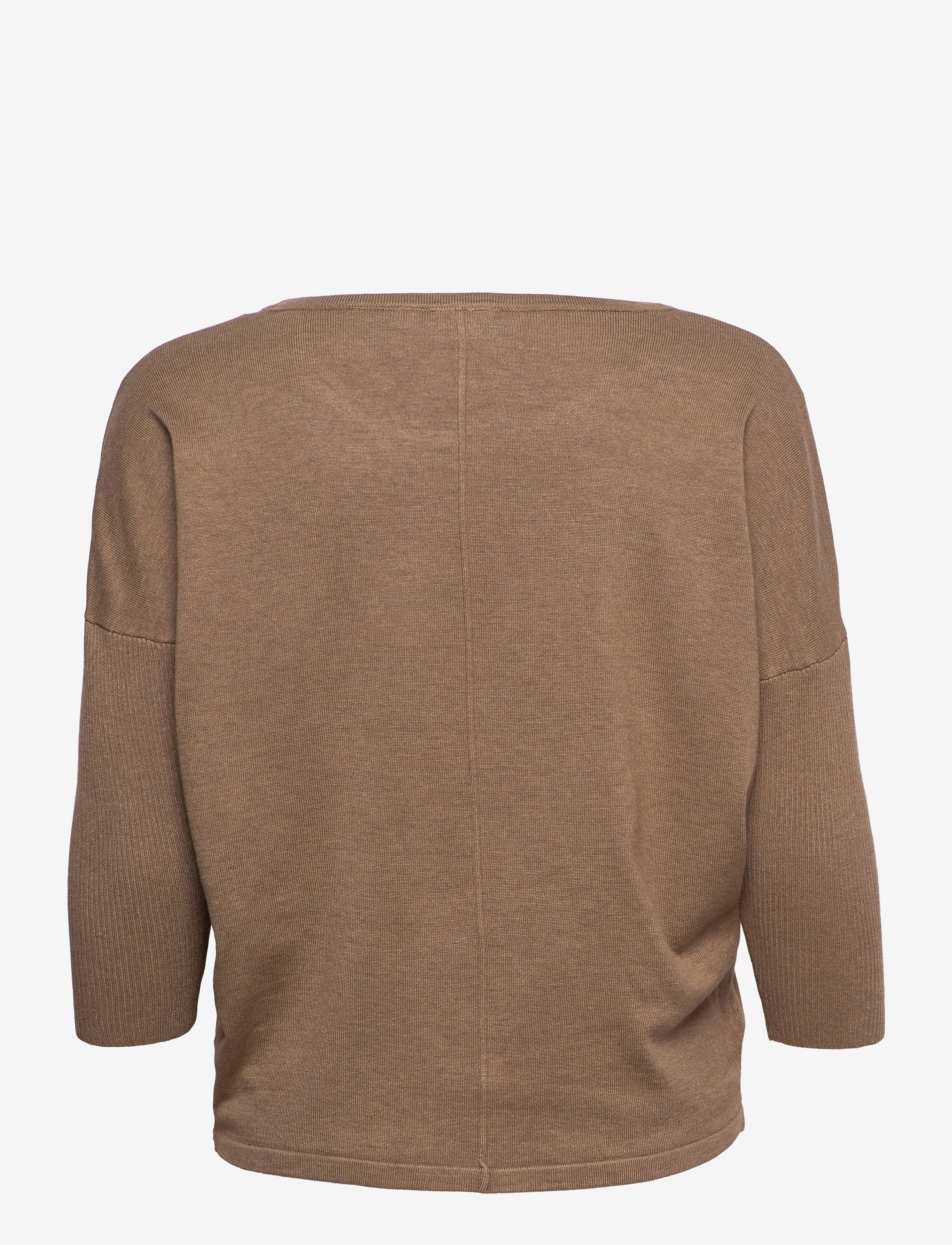 Saint Tropez - A2561, MilaSZ R-Neck Pullover - lägsta priserna - tiger's eye melange - 2