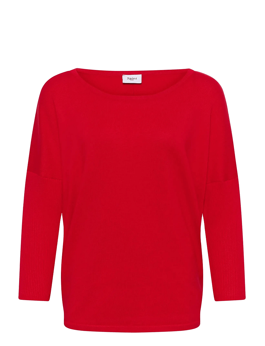Saint Tropez - A2561, MilaSZ R-Neck Pullover - pullover - true red - 1