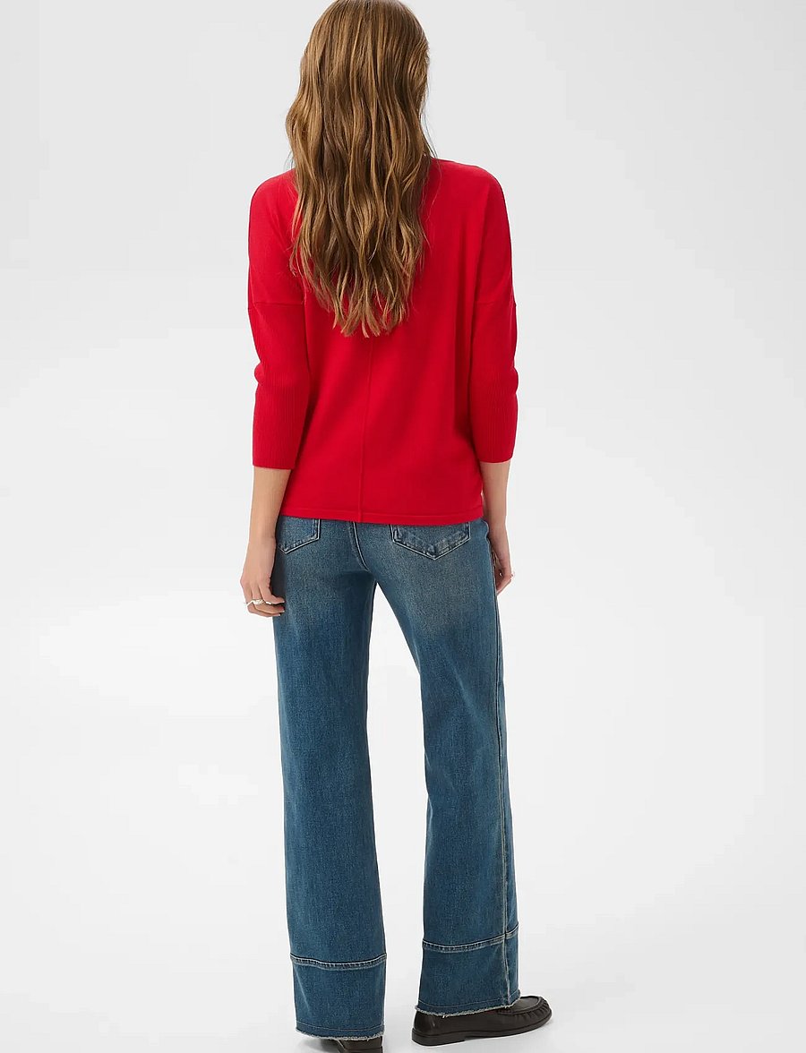 Saint Tropez - A2561, MilaSZ R-Neck Pullover - pullover - true red - 4