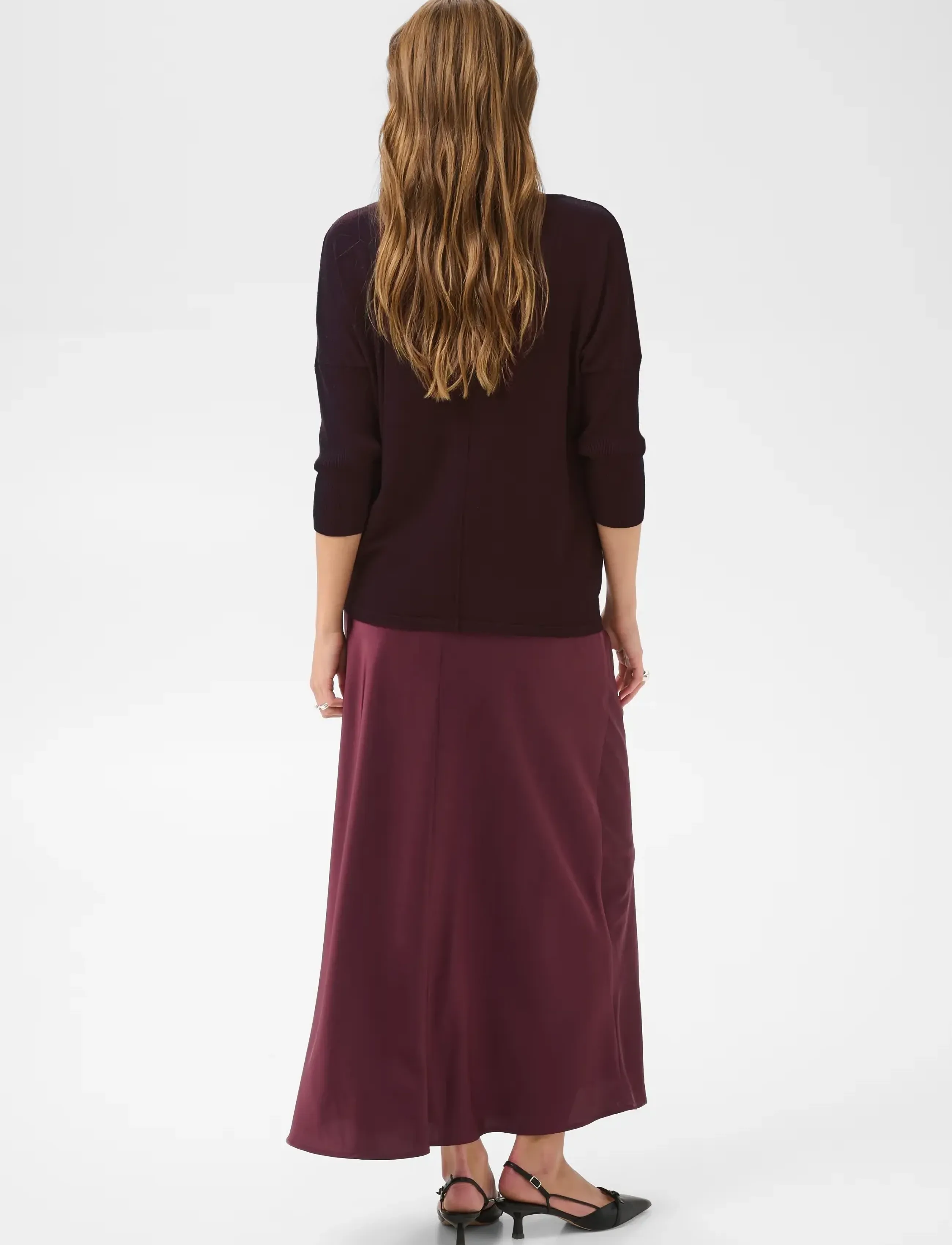 Saint Tropez - A2561, MilaSZ R-Neck Pullover - pullover - winetasting melange - 4