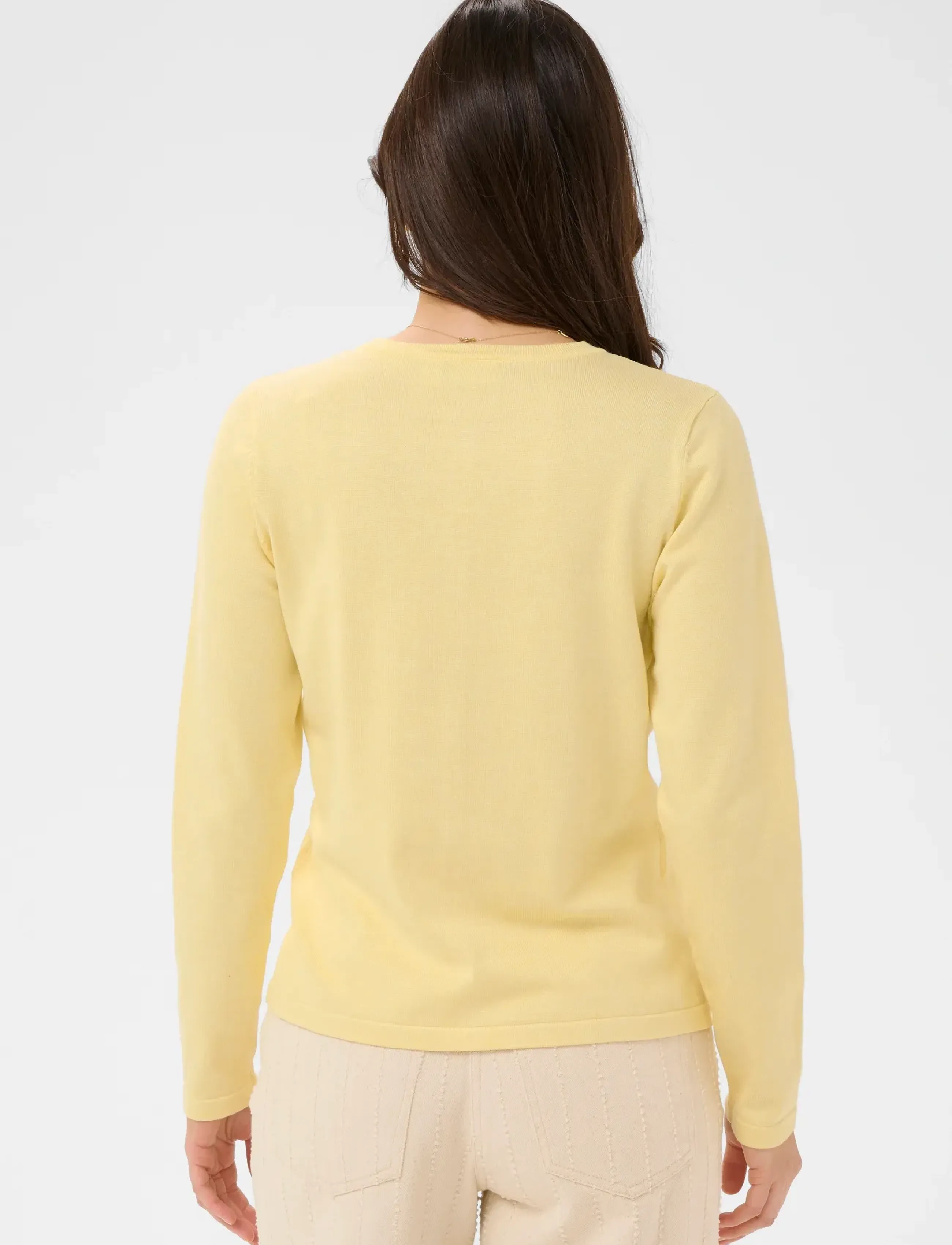 Saint Tropez - A8661, MilaSZ R-Neck Cardigan - cardigans - pineapple slice melange - 4
