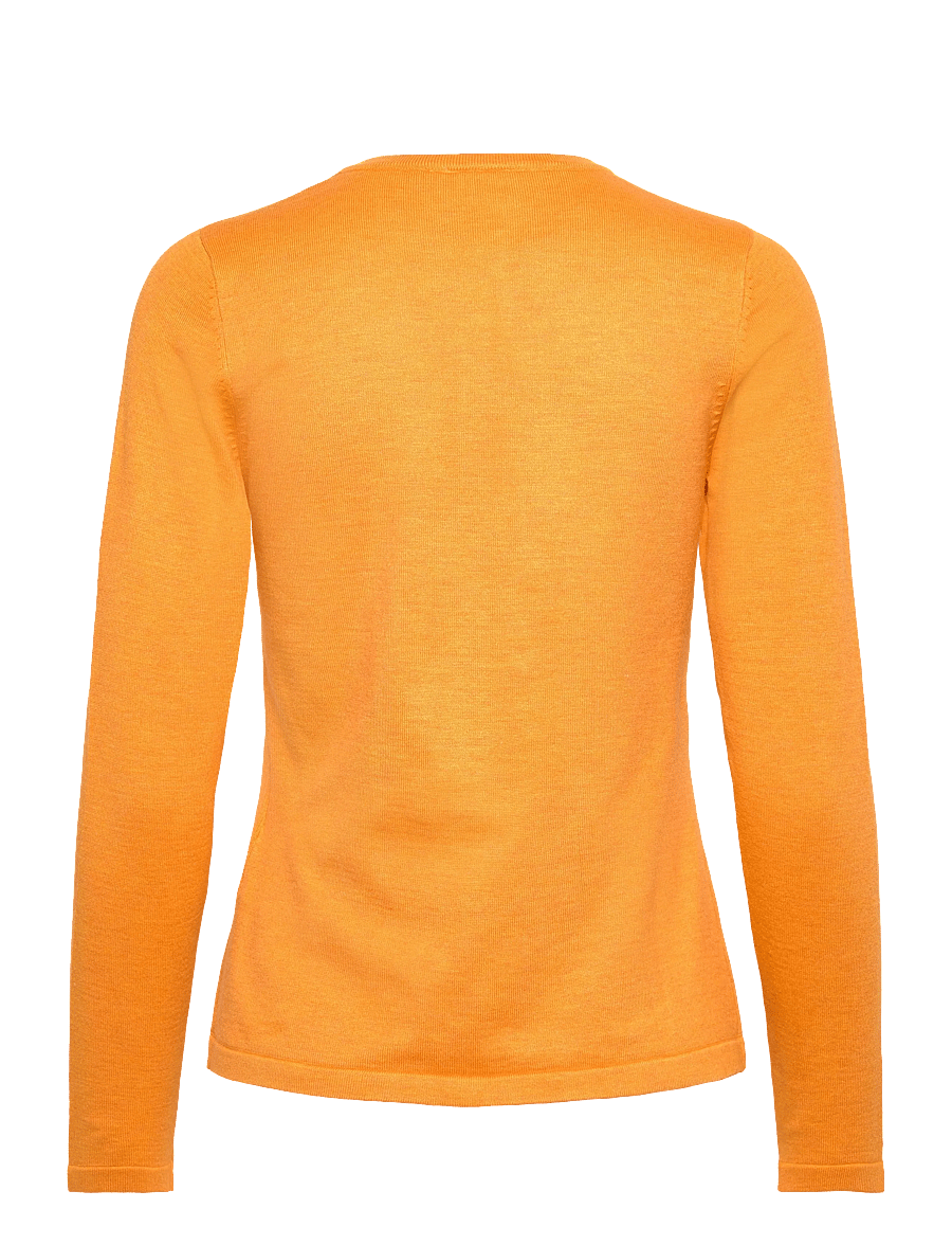 Saint Tropez - A8661, MilaSZ R-Neck Cardigan - cardigans - apricot melange - 1