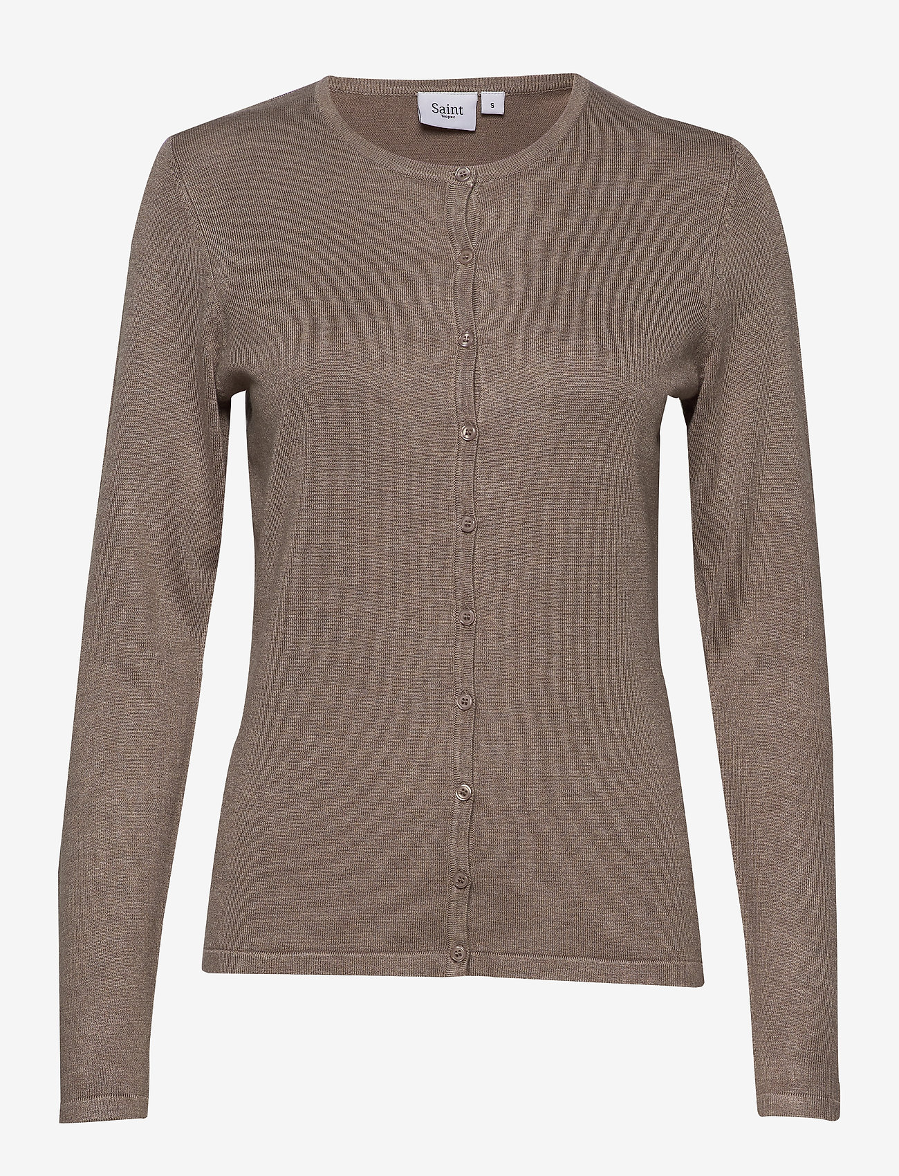 Saint Tropez - A8661, MilaSZ R-Neck Cardigan - kardiganai - atmos melange - 1