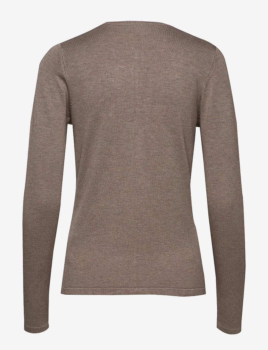 Saint Tropez - A8661, MilaSZ R-Neck Cardigan - strickjacken - atmos melange - 2