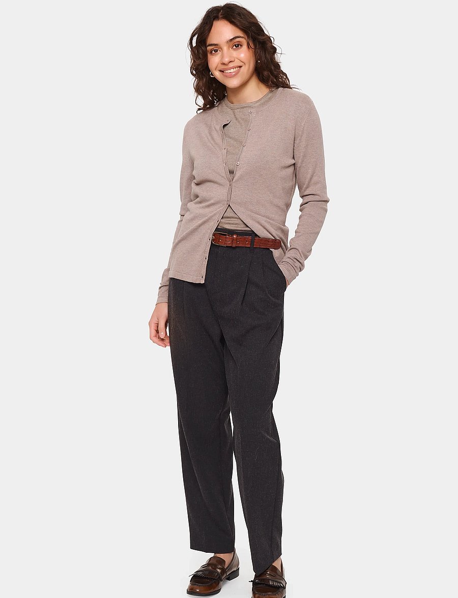Saint Tropez - A8661, MilaSZ R-Neck Cardigan - strickjacken - atmos melange - 3