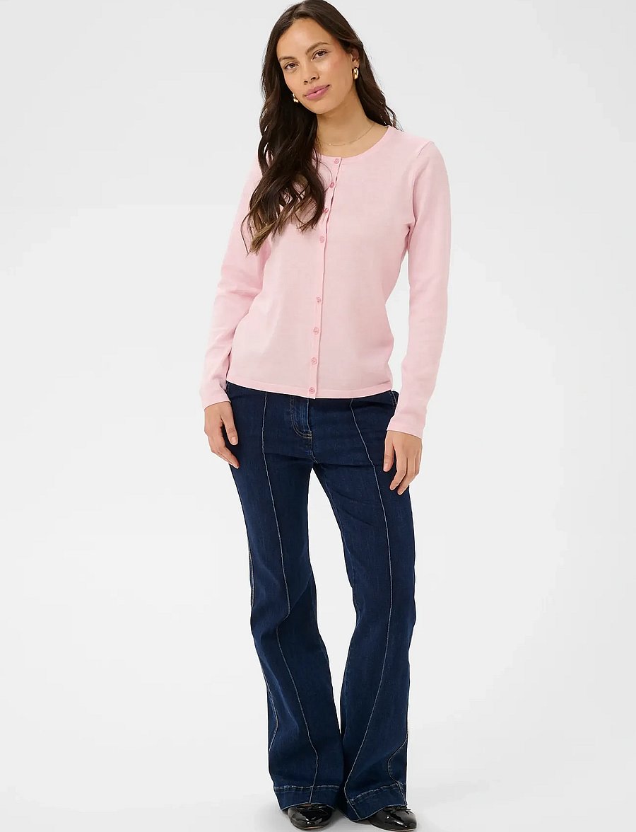 Saint Tropez - A8661, MilaSZ R-Neck Cardigan - strickjacken - ballerina melange - 3