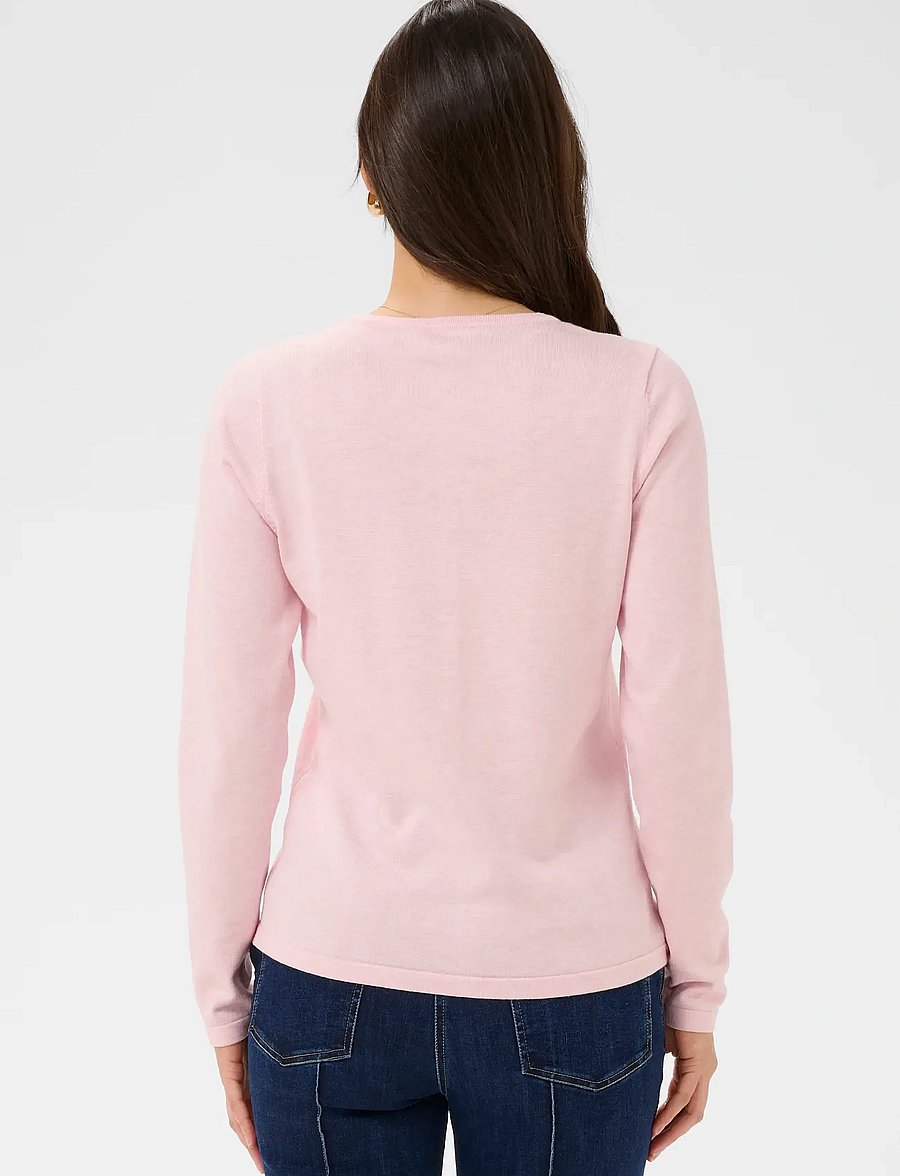 Saint Tropez - A8661, MilaSZ R-Neck Cardigan - strickjacken - ballerina melange - 4