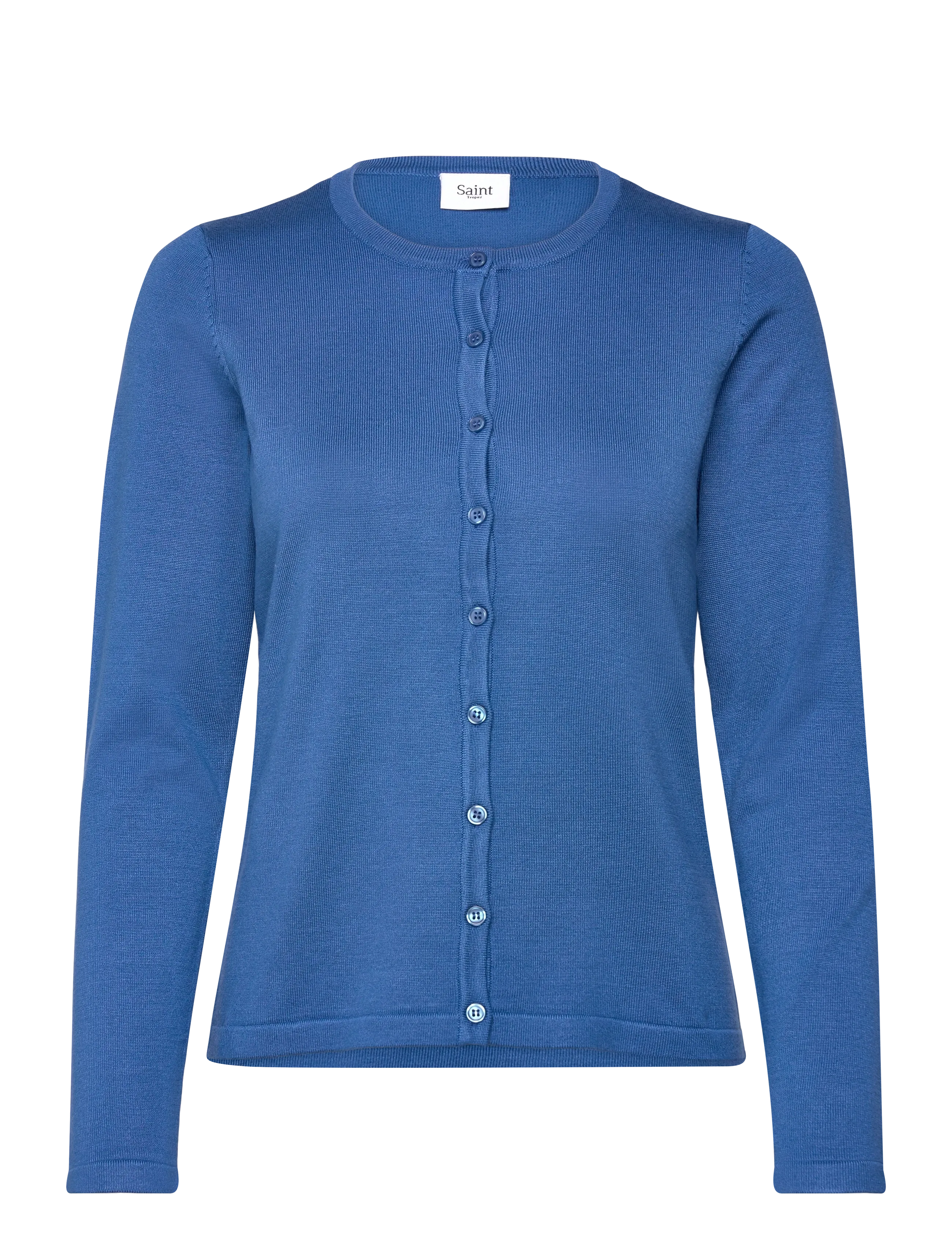 Saint Tropez A8661, MilaSZ R-Neck Cardigan - Cardigans - CAMPANULA / blue
