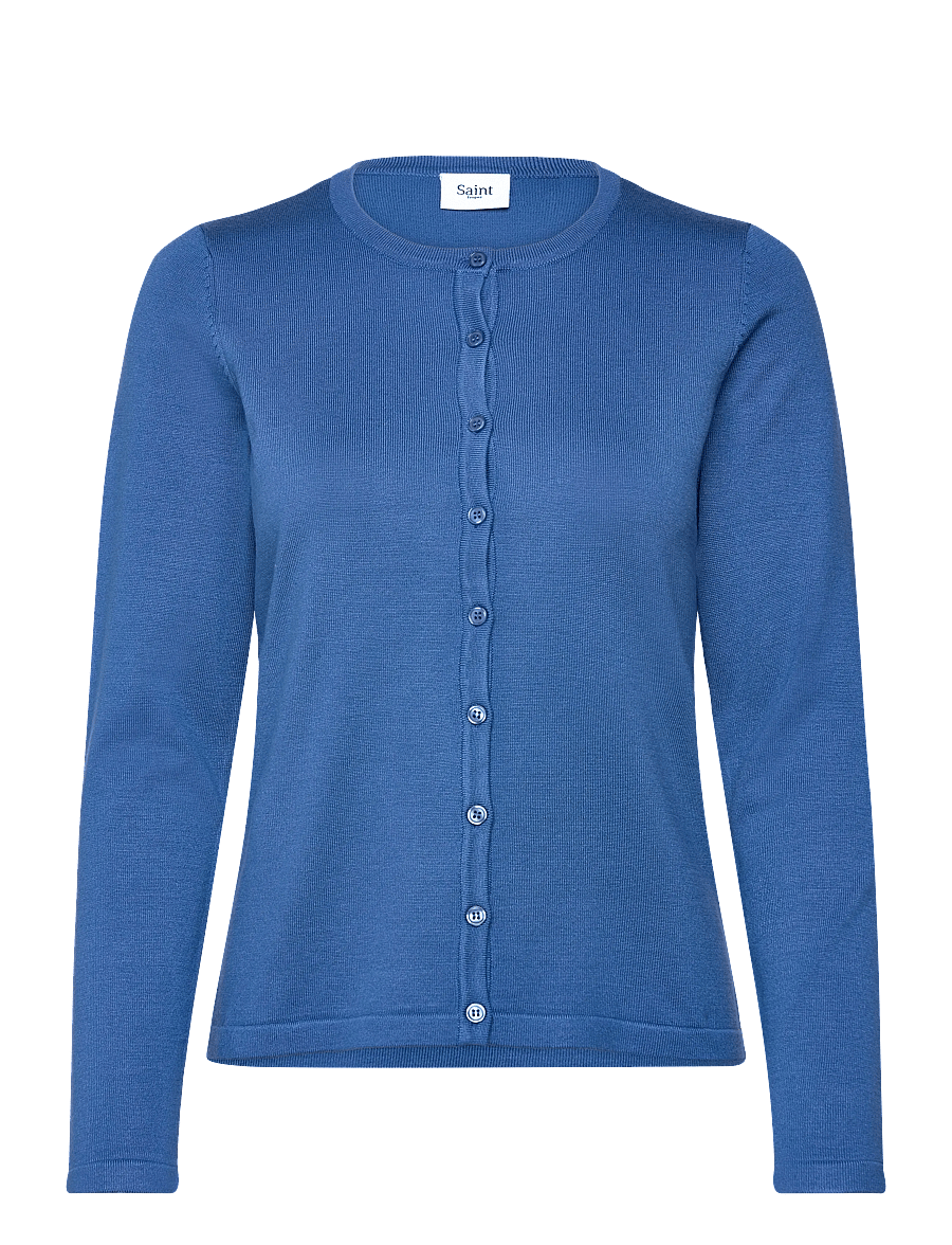Saint Tropez - A8661, MilaSZ R-Neck Cardigan - cardigans - campanula - 0