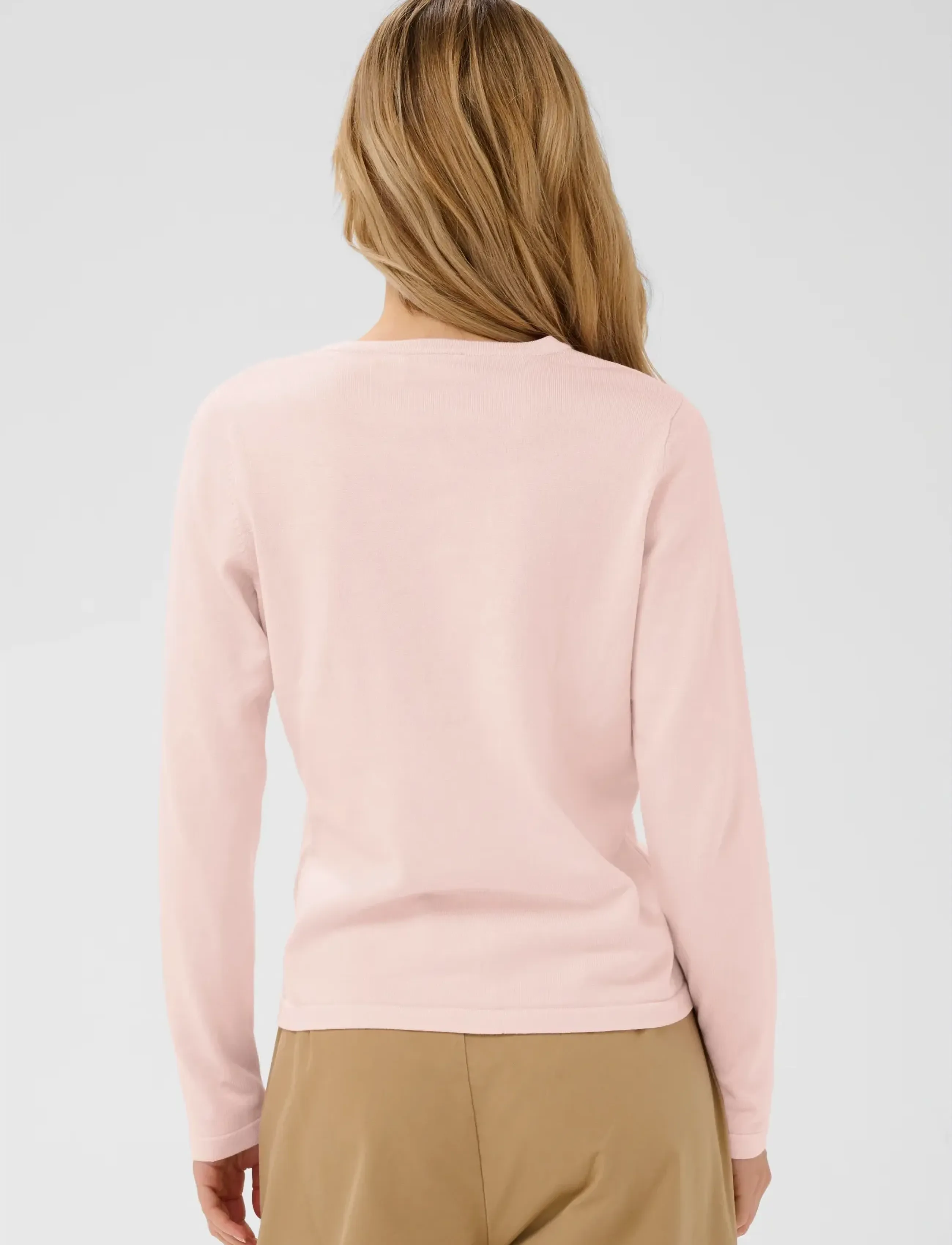 Saint Tropez - A8661, MilaSZ R-Neck Cardigan - muotitrendit - chalk pink - 4