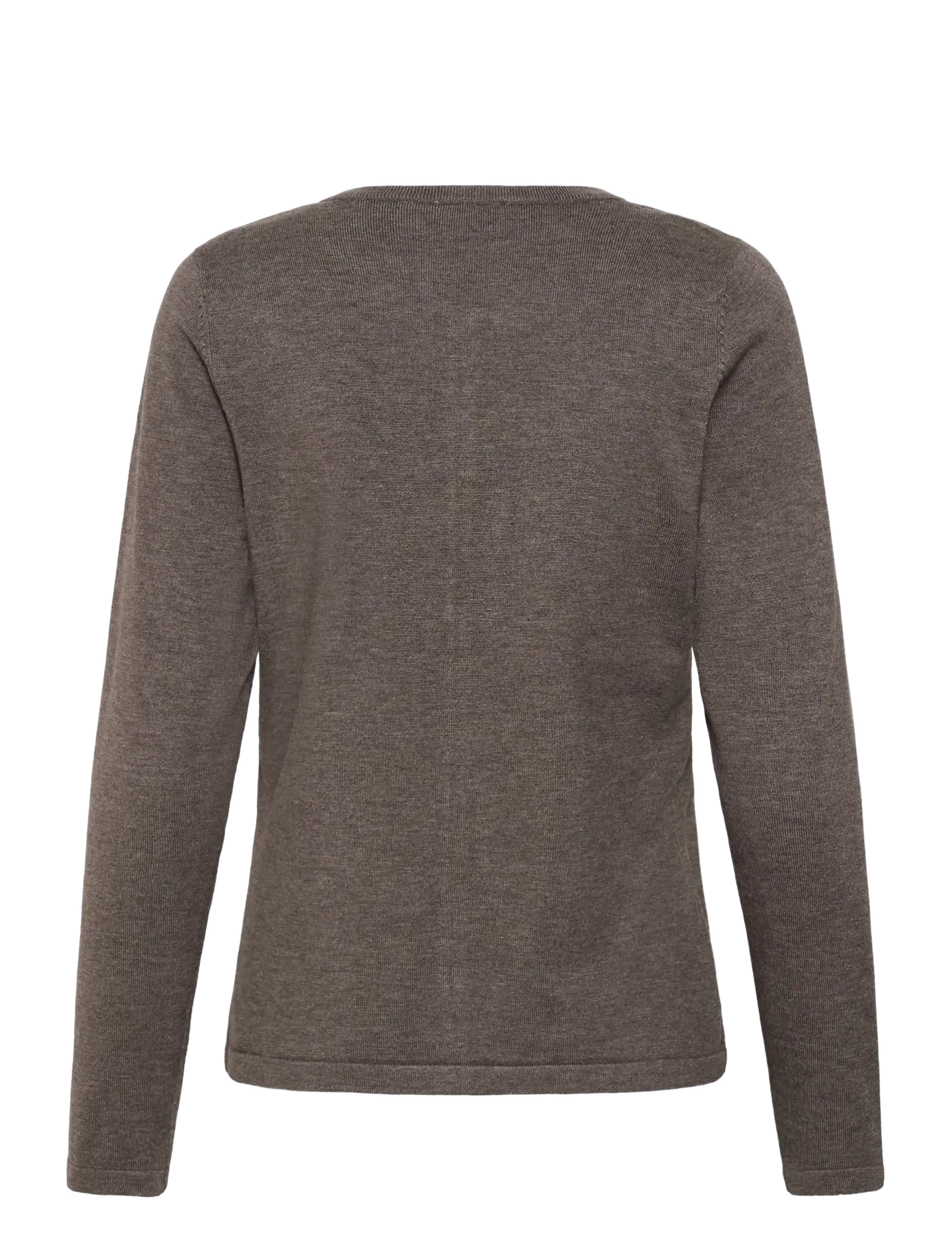 Saint Tropez - A8661, MilaSZ R-Neck Cardigan - koftor - mink melange - 2