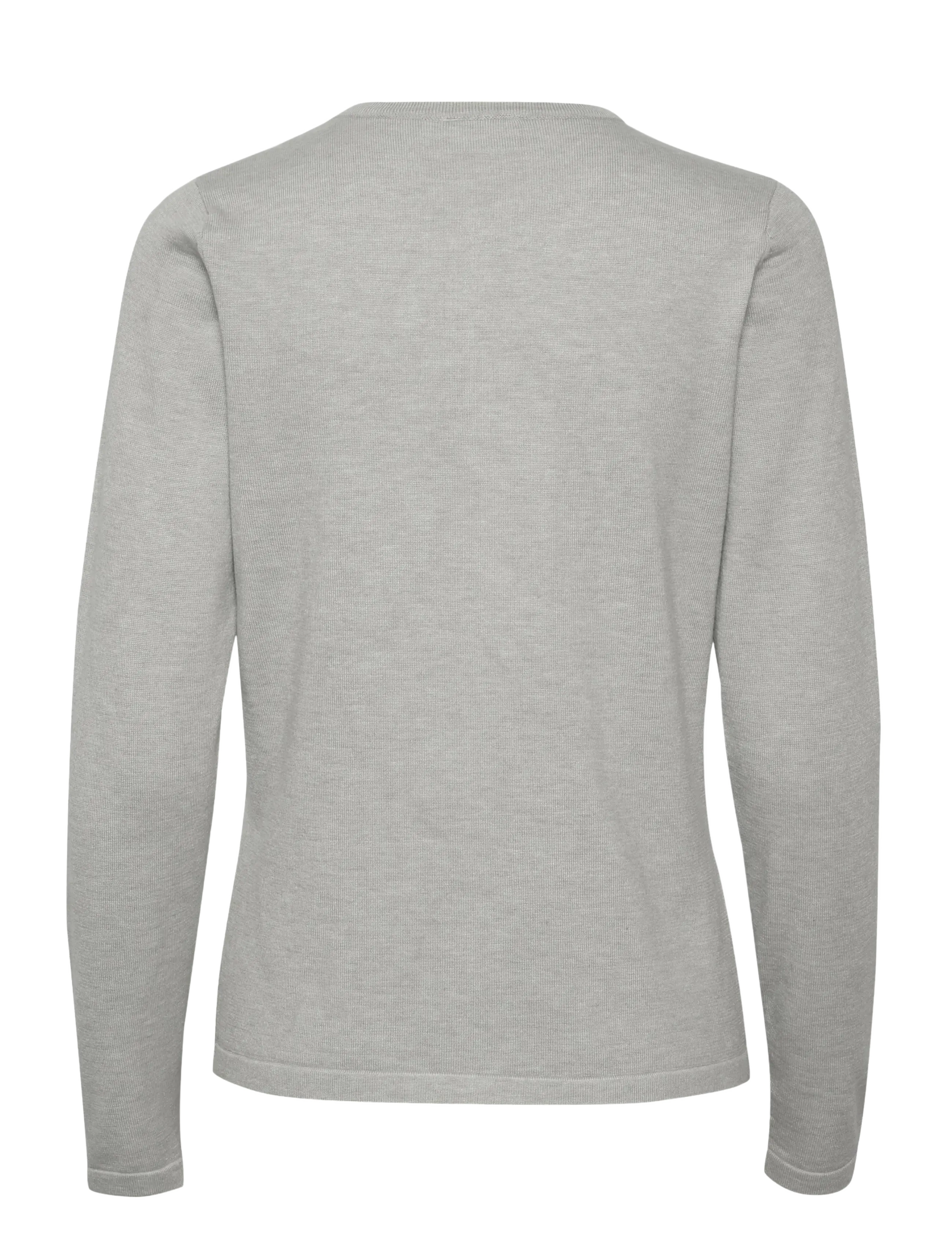 Saint Tropez - A8661, MilaSZ R-Neck Cardigan - autumn clothing - pearl grey mel - 2