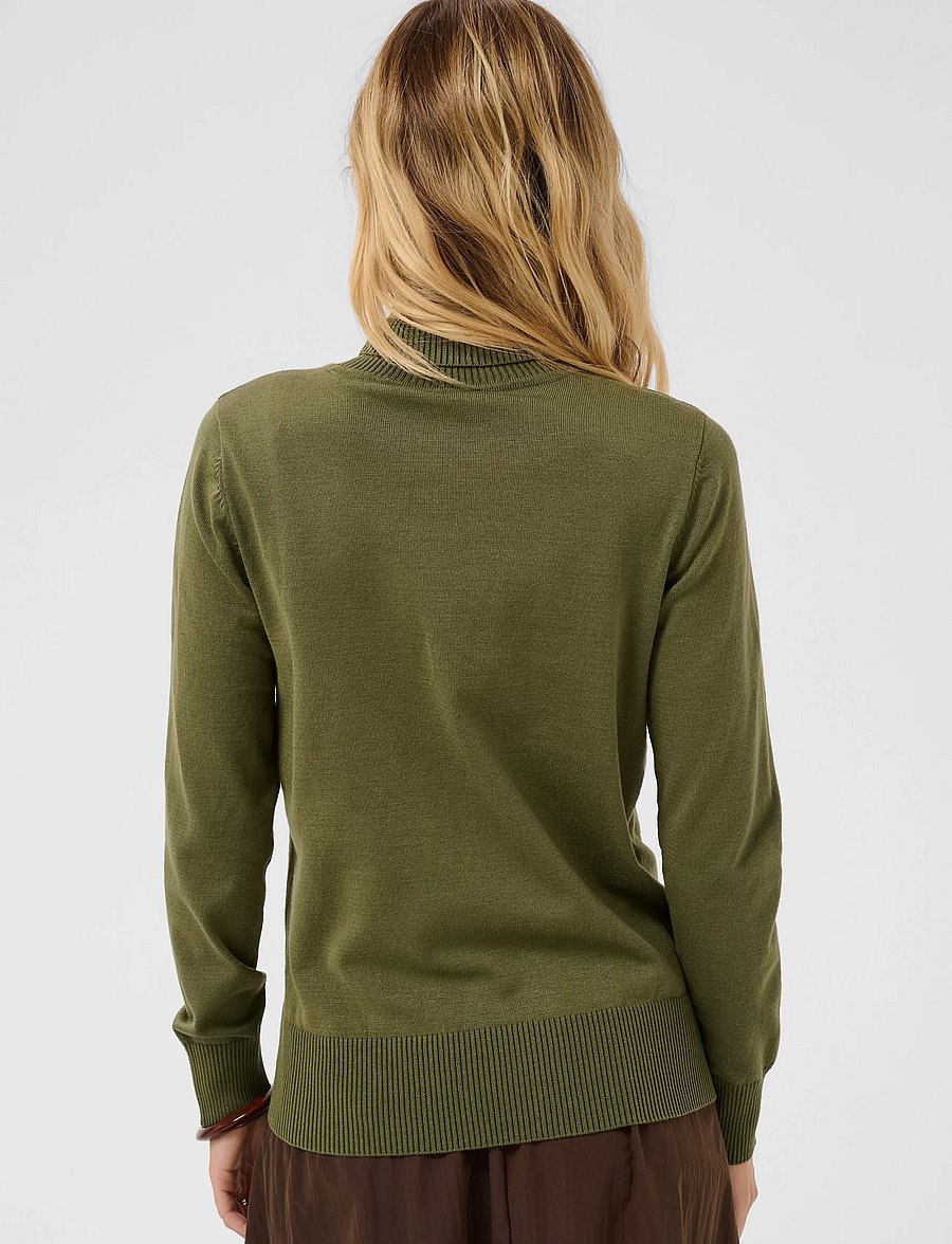Saint Tropez - J2046, MilaSZ Rollneck Pullover - rullekraver - four leaf clover melange - 3