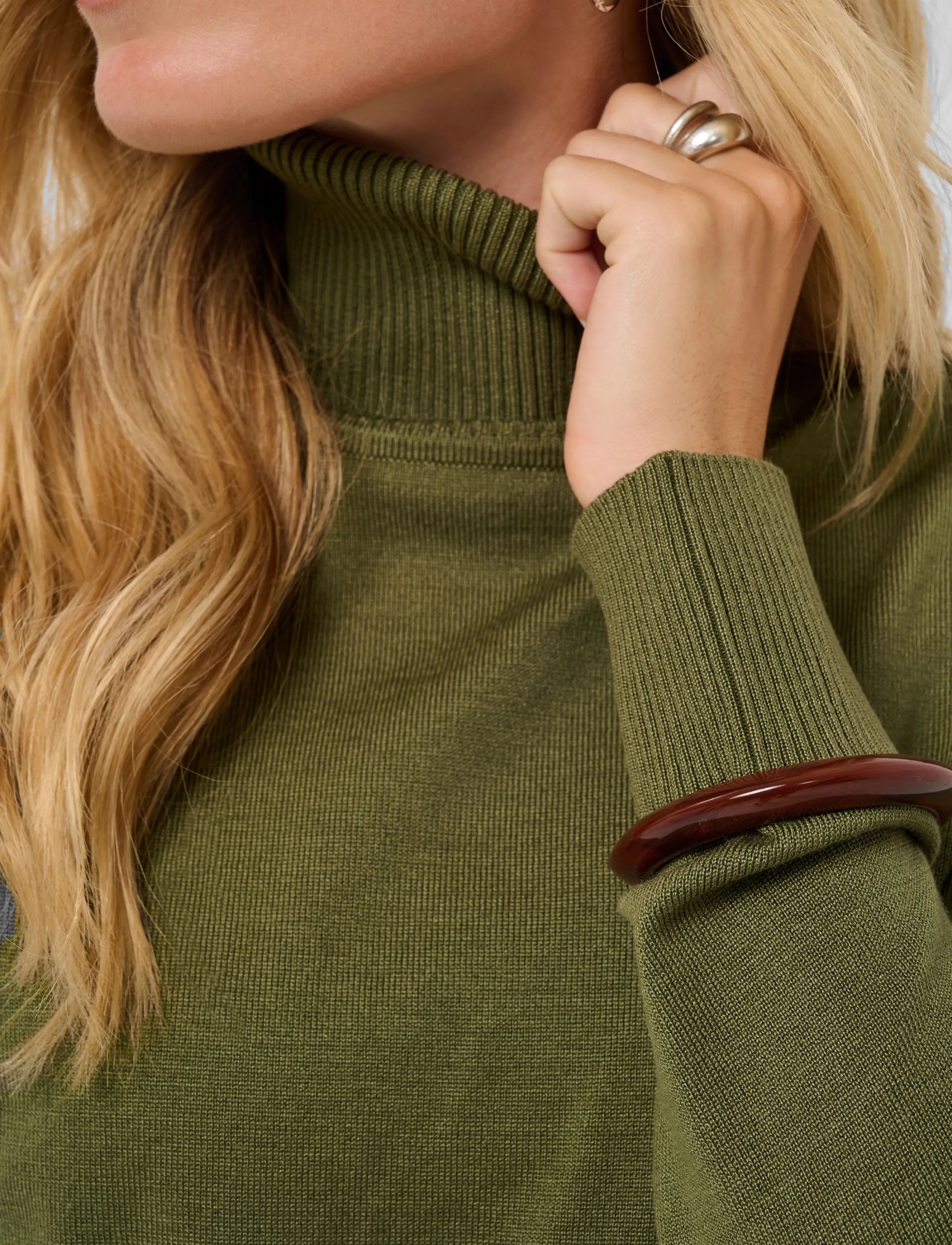 Saint Tropez - J2046, MilaSZ Rollneck Pullover - rollkragenpullover - four leaf clover melange - 4