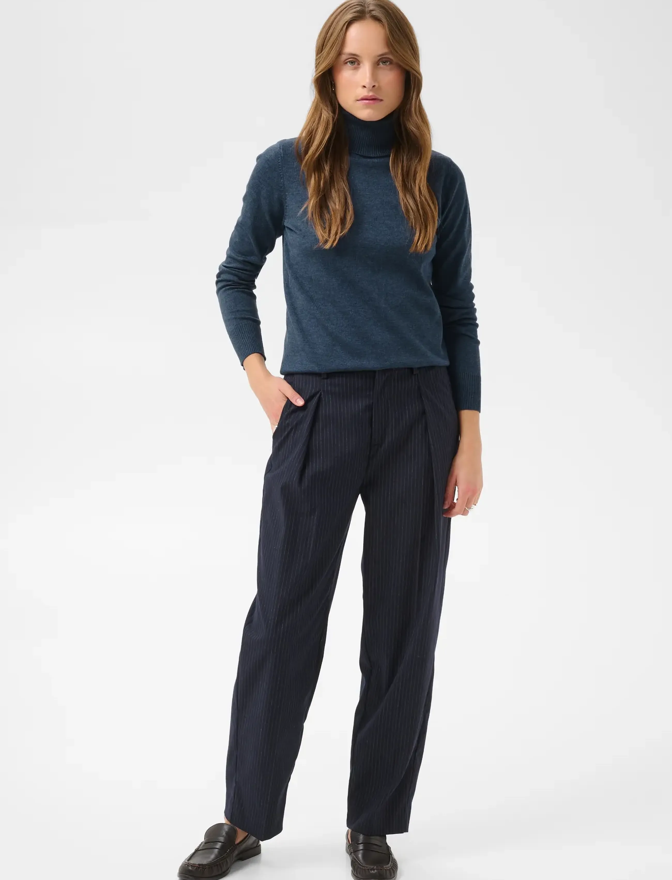 Saint Tropez - J2046, MilaSZ Rollneck Pullover - rullekraver - big dipper melange - 3
