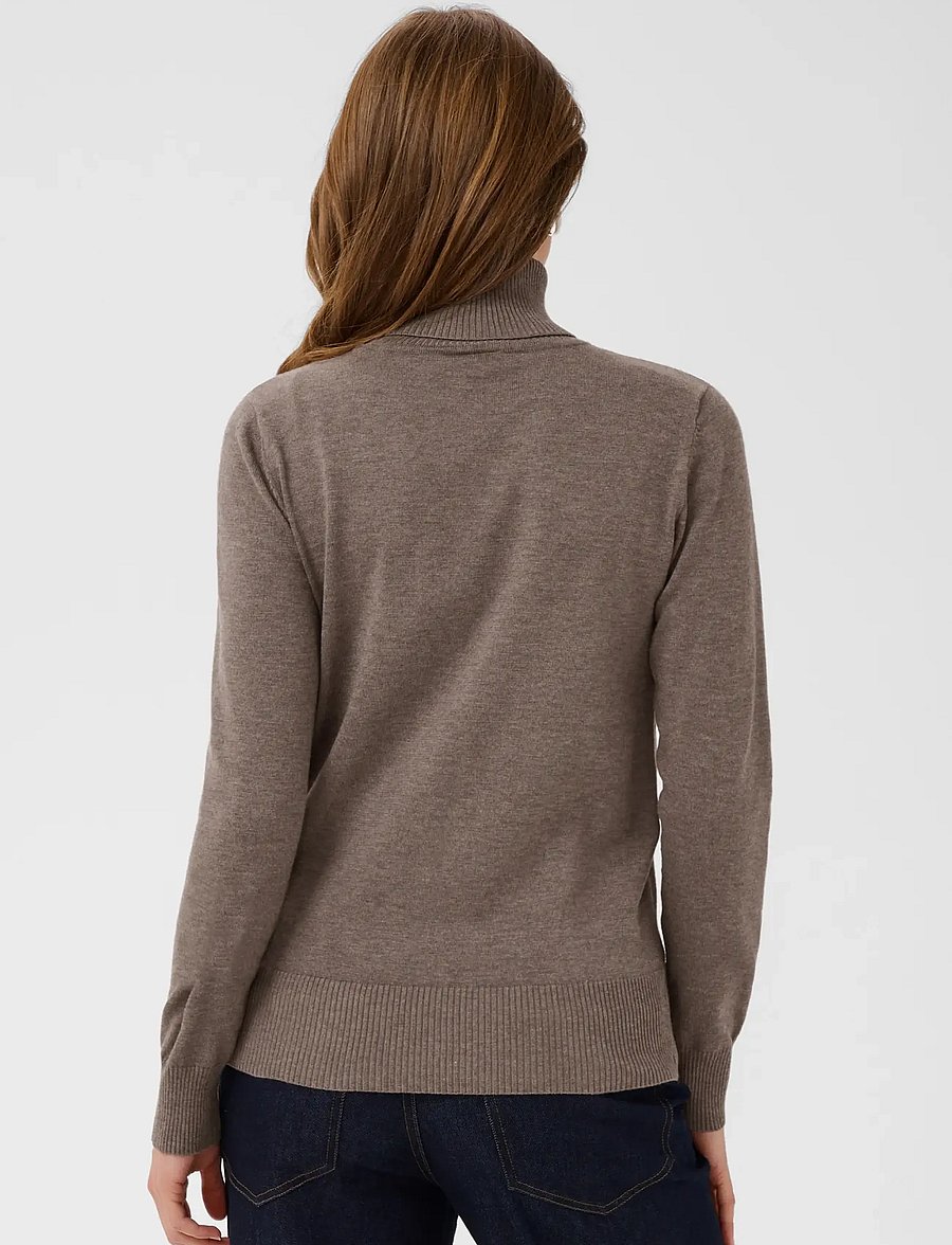 Saint Tropez - J2046, MilaSZ Rollneck Pullover - rullekraver - mink melange - 4
