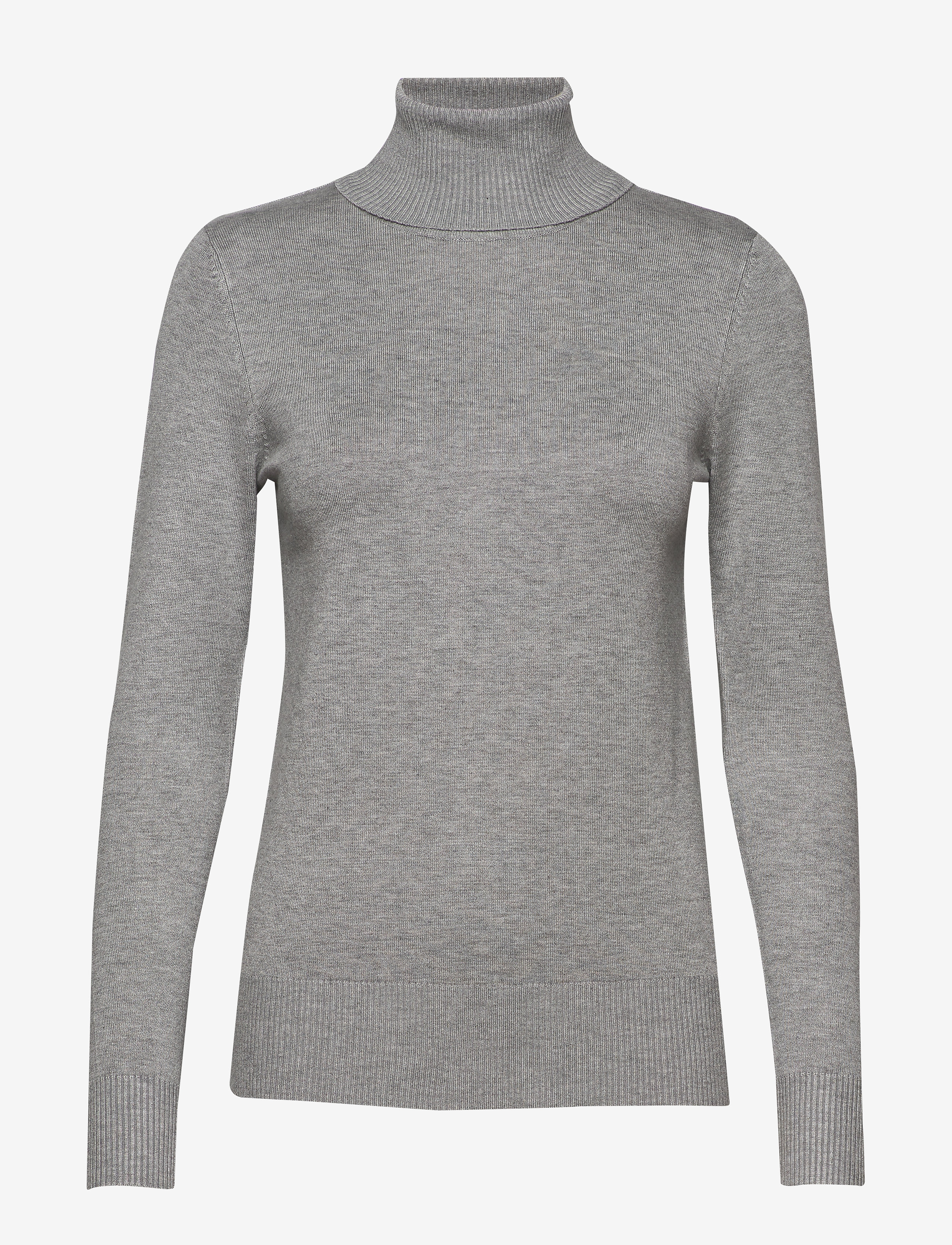 Saint Tropez J2046, MilaSZ Rollneck Pullover - Strik - PEARL GREY MEL / grey