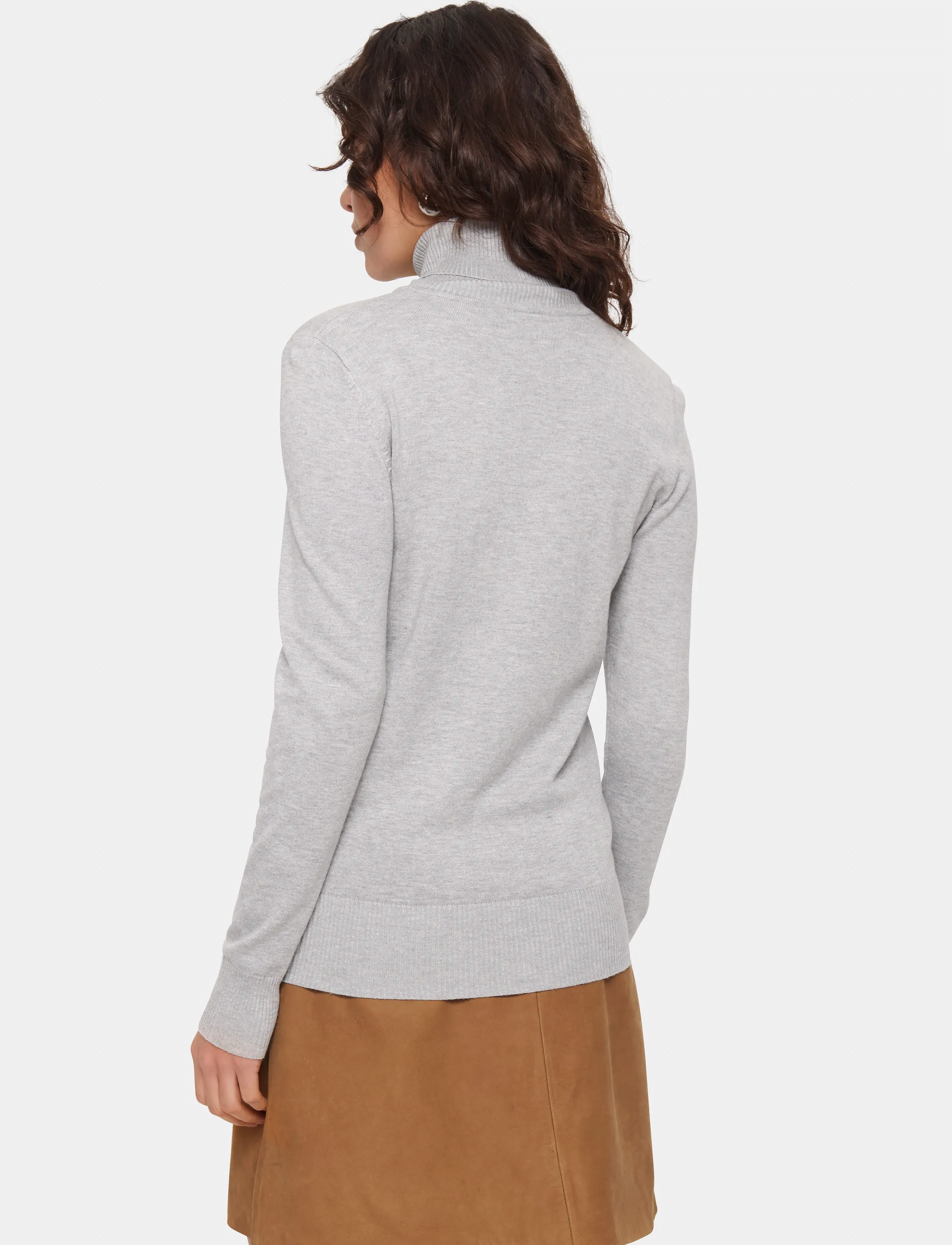 Saint Tropez - J2046, MilaSZ Rollneck Pullover - kõrge kaelusega kudumid - pearl grey mel - 4