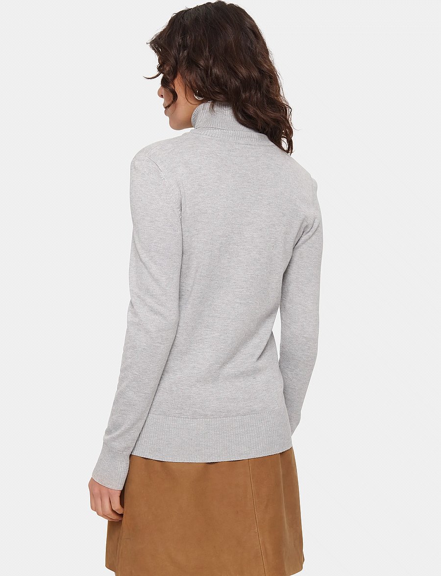 Saint Tropez - J2046, MilaSZ Rollneck Pullover - rollkragenpullover - pearl grey mel - 4