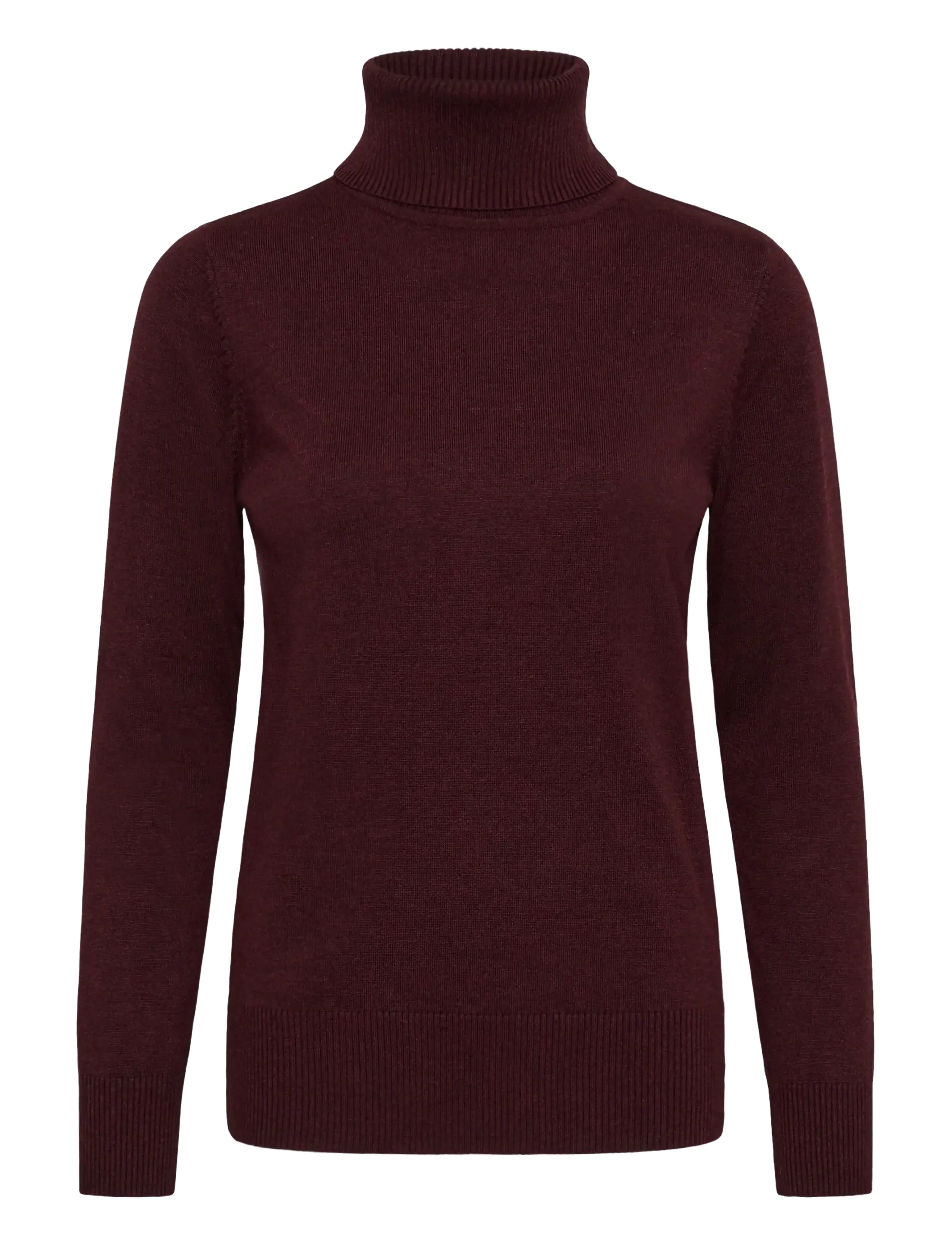 Saint Tropez J2046, MilaSZ Rollneck Pullover - Kläder - WINETASTING MELANGE / burgundy