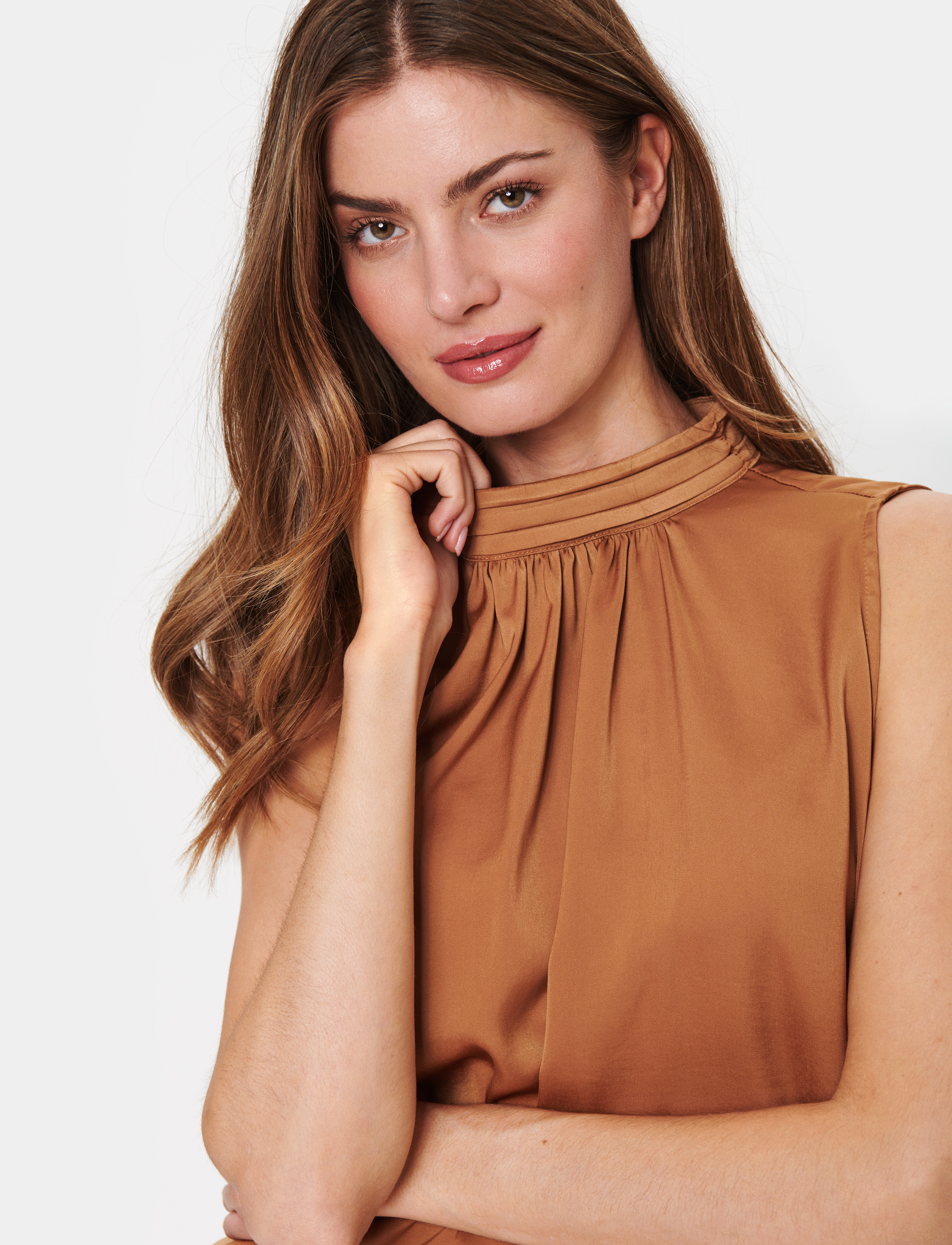 Saint Tropez - AileenSZ Top - Ärmlösa blusar - camel brown - 5