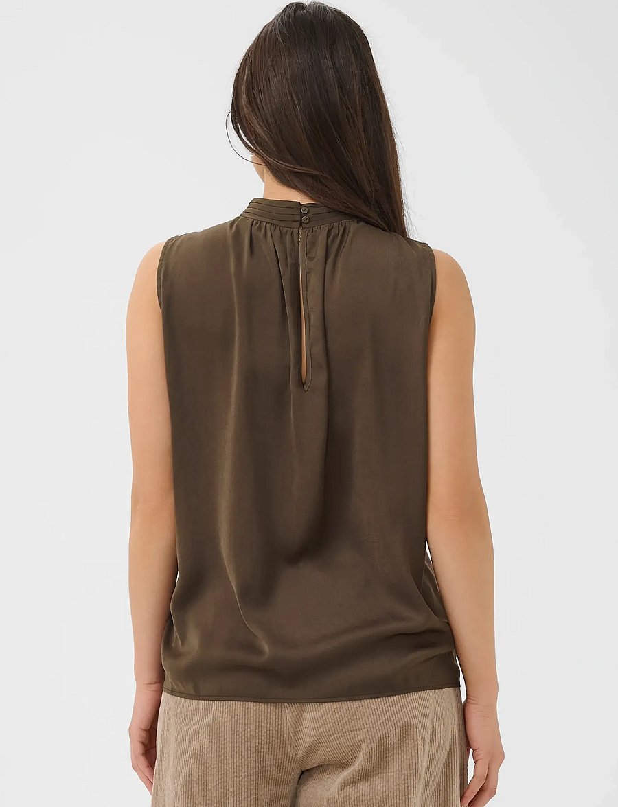 Saint Tropez - AileenSZ Top - sleeveless blouses - chocolate brown - 4