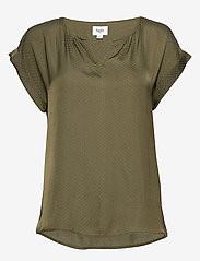 Saint Tropez - P1326, BrianaSZ SS Top - blouses korte mouwen - army green - 0