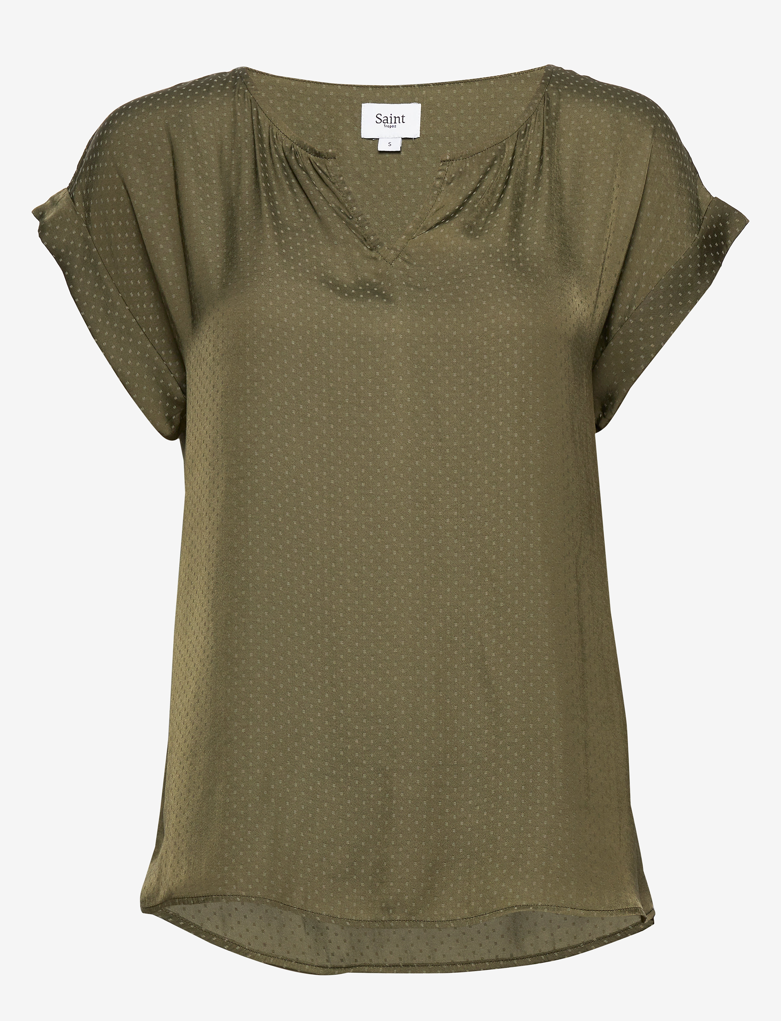 P1326, BrianaSZ SS Top - ARMY GREEN