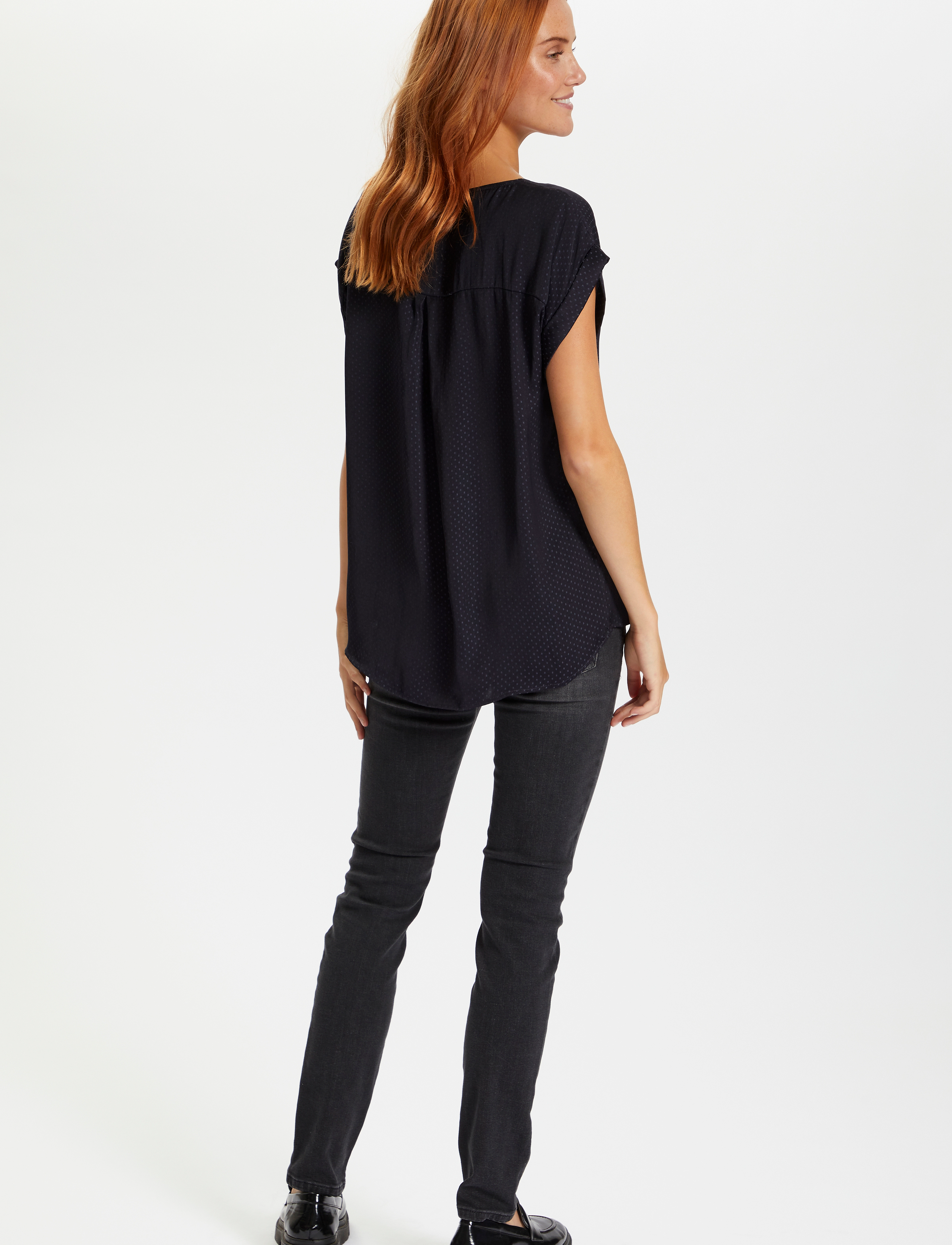 Saint Tropez - P1326, BrianaSZ SS Top - short-sleeved blouses - blue deep - 4
