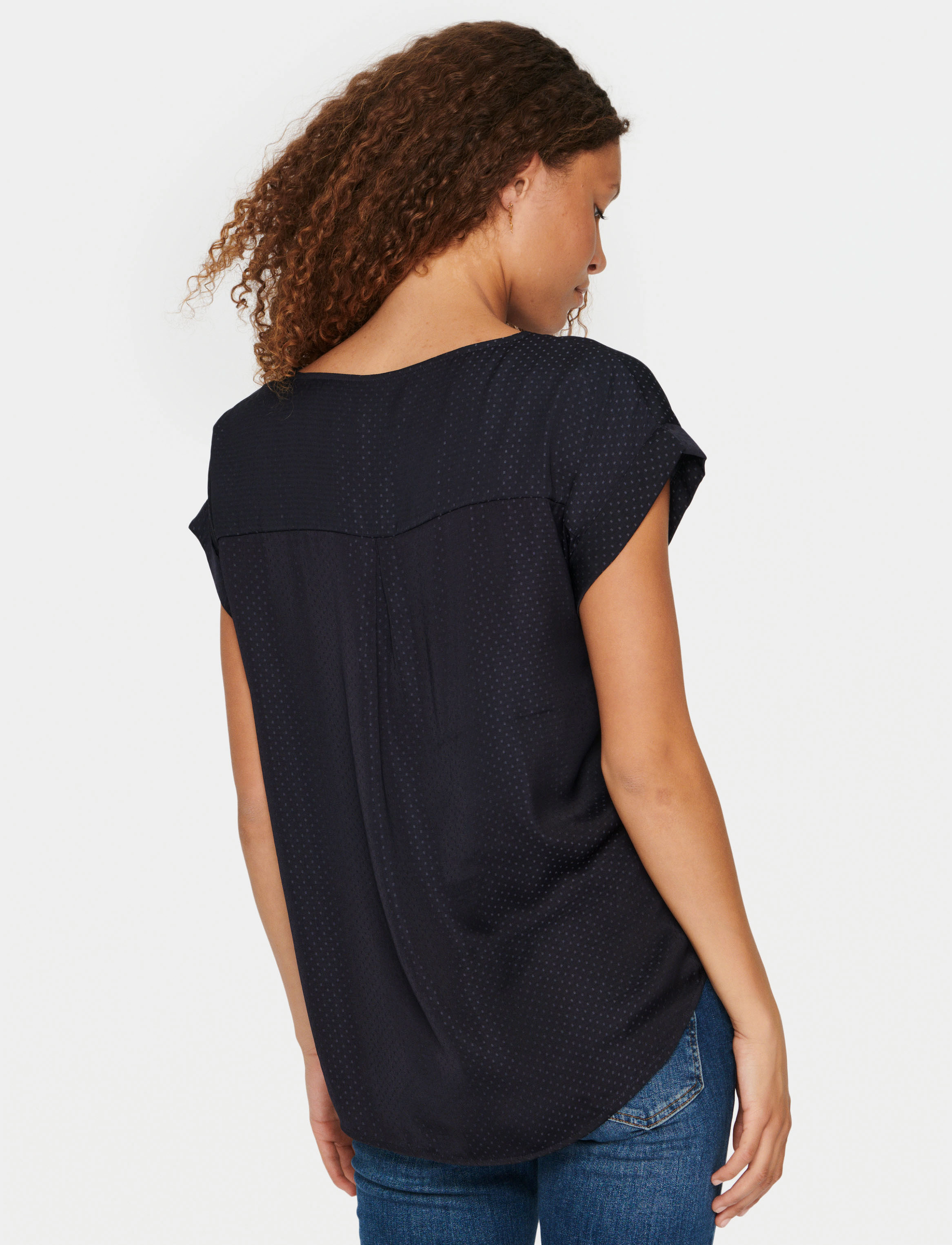 Saint Tropez - P1326, BrianaSZ SS Top - short-sleeved blouses - blue deep - 5