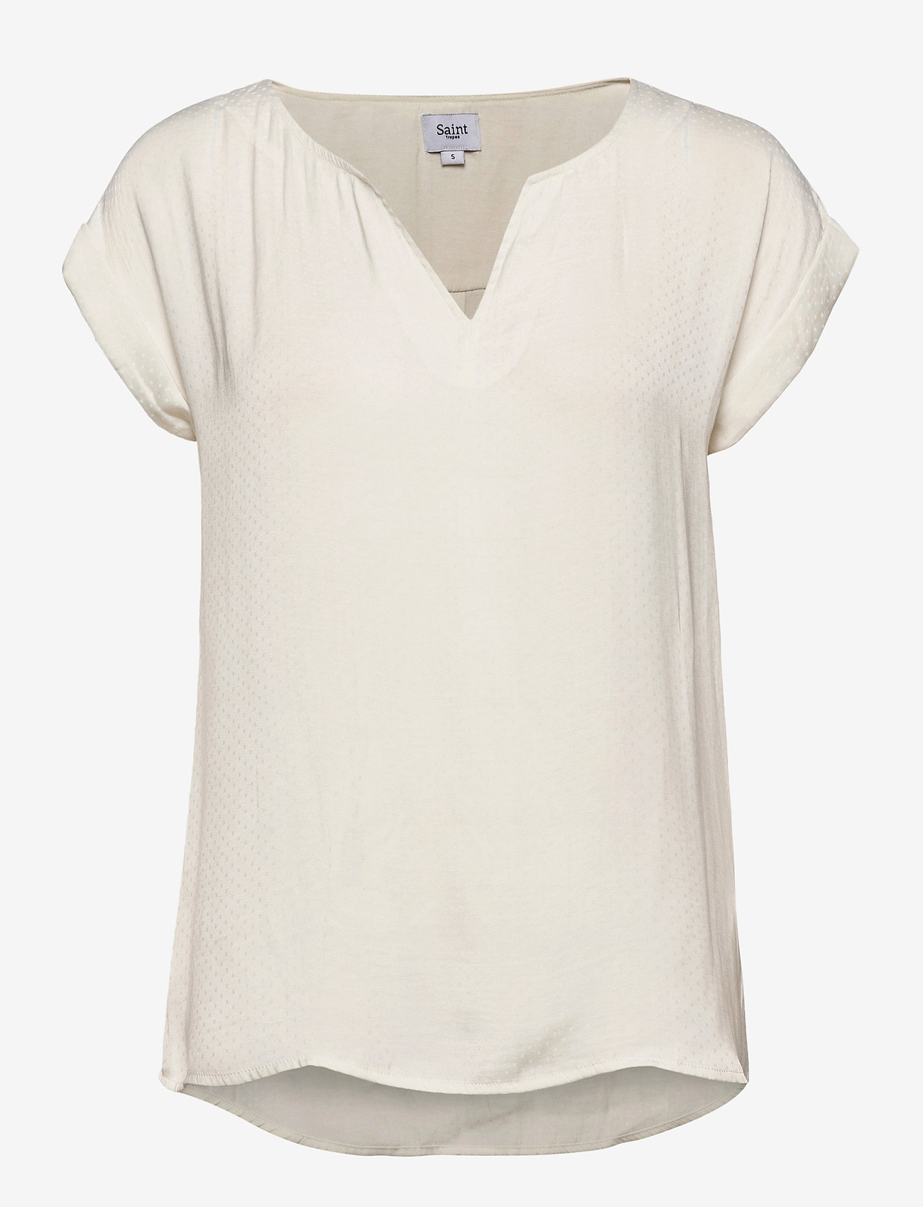 Saint Tropez - P1326, BrianaSZ SS Top - kortärmade blusar - ice - 0