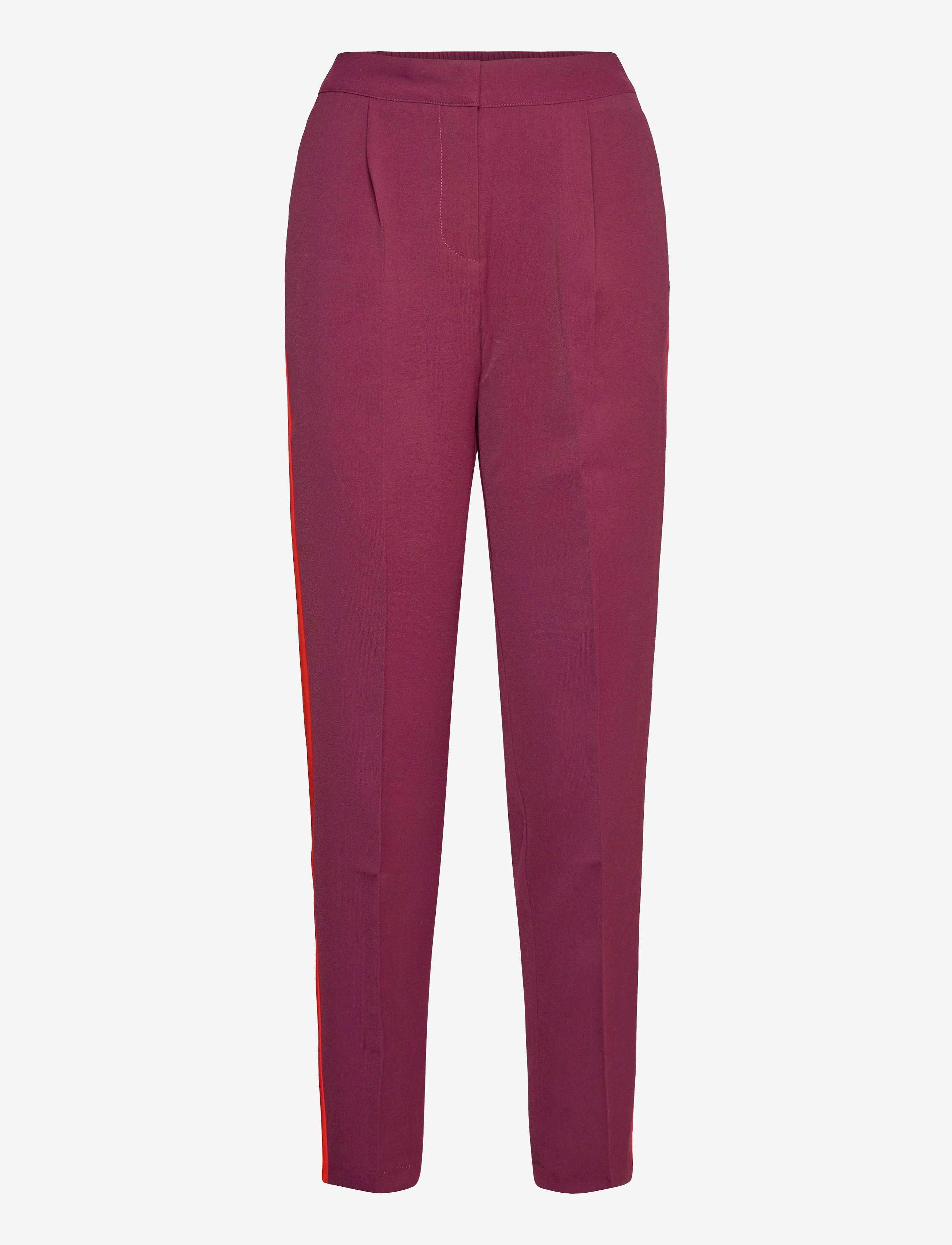T5006, PANTS W CONTRAST SIDE GALLOW - GRAPEWINE