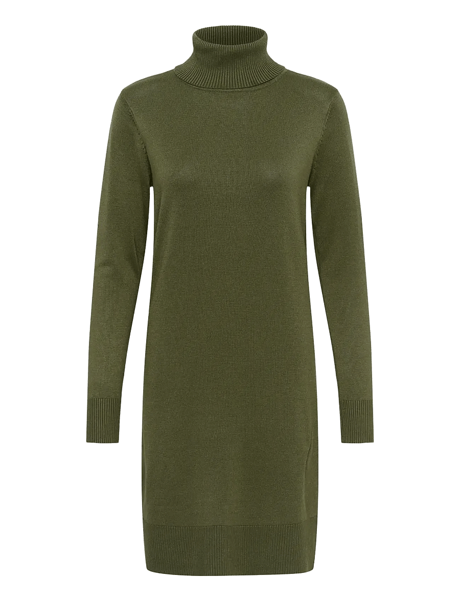 Saint Tropez - U6801, MilaSZ Rollneck Dress - strickkleider - four leaf clover melange - 1